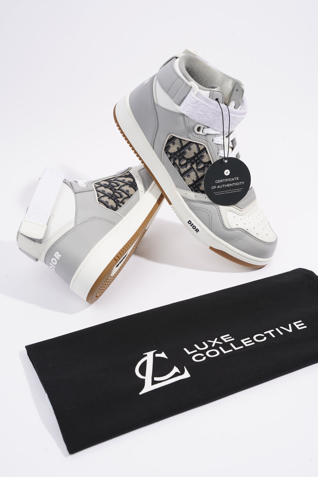 Christian Dior Mens B27 High Top Grey / White EU 42 / UK 8