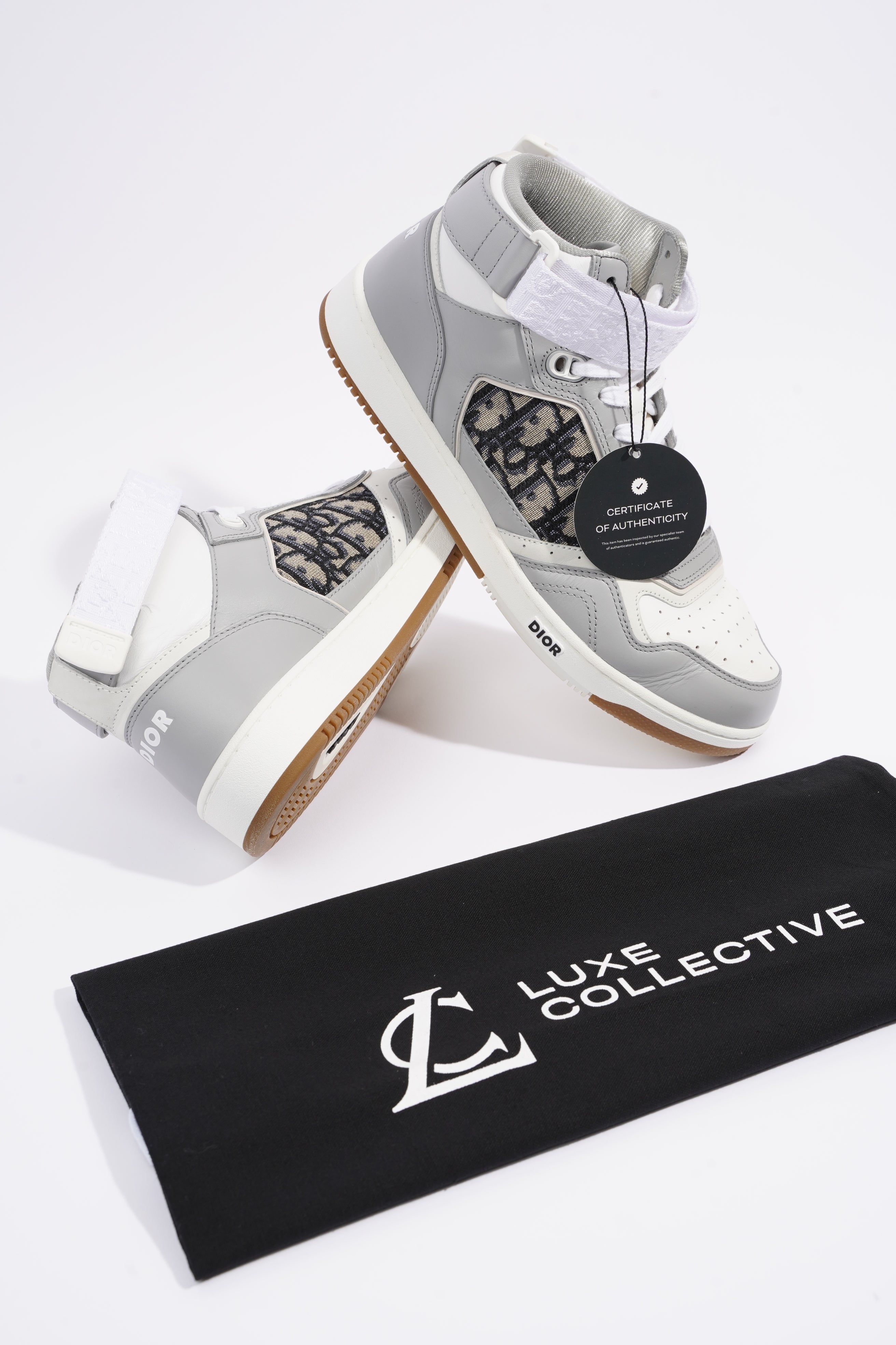 Christian Dior Mens B27 High Top Grey / White EU 42 / UK 8