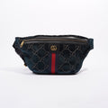 Gucci Womens Monogram Velvet Bumbag Navy