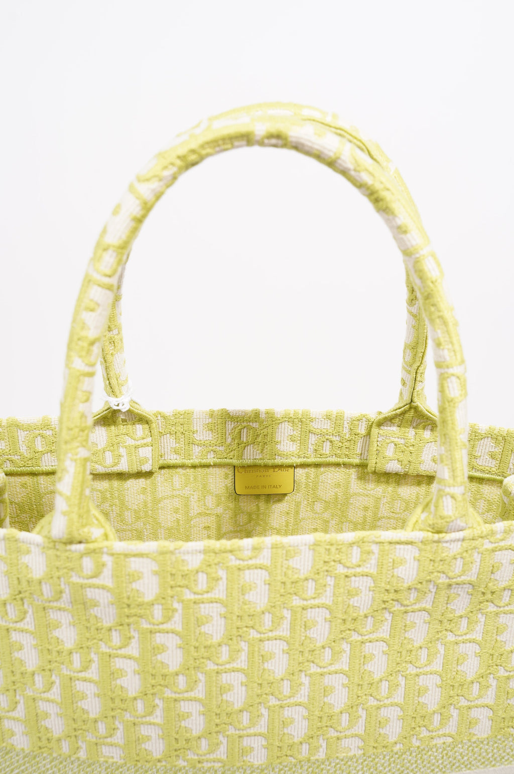 Christian Dior Womens Oblique Book Tote Green Large