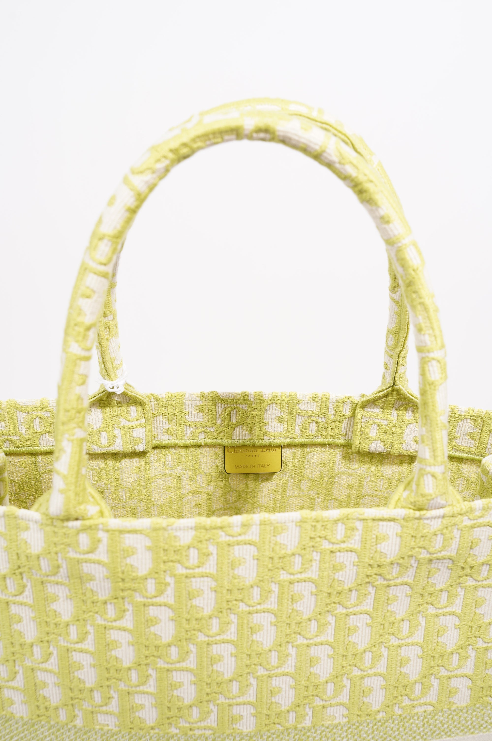 Christian Dior Womens Oblique Book Tote Green Large