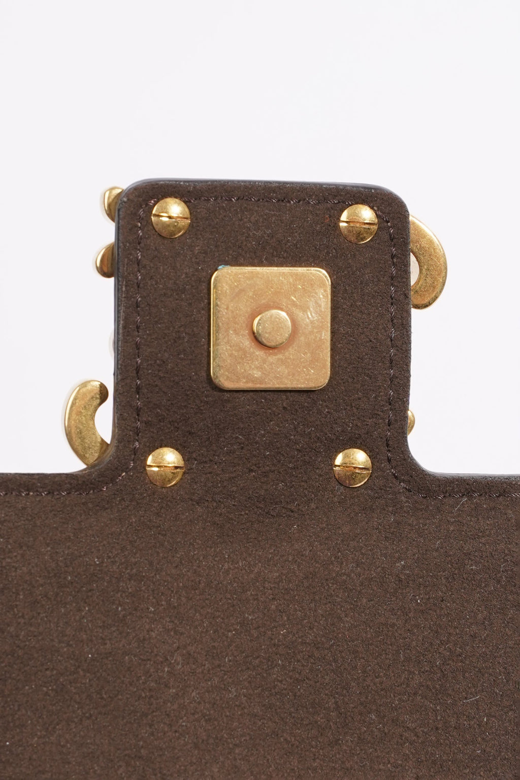 Fendi Karligraphy Shoulder Bag Tan Leather