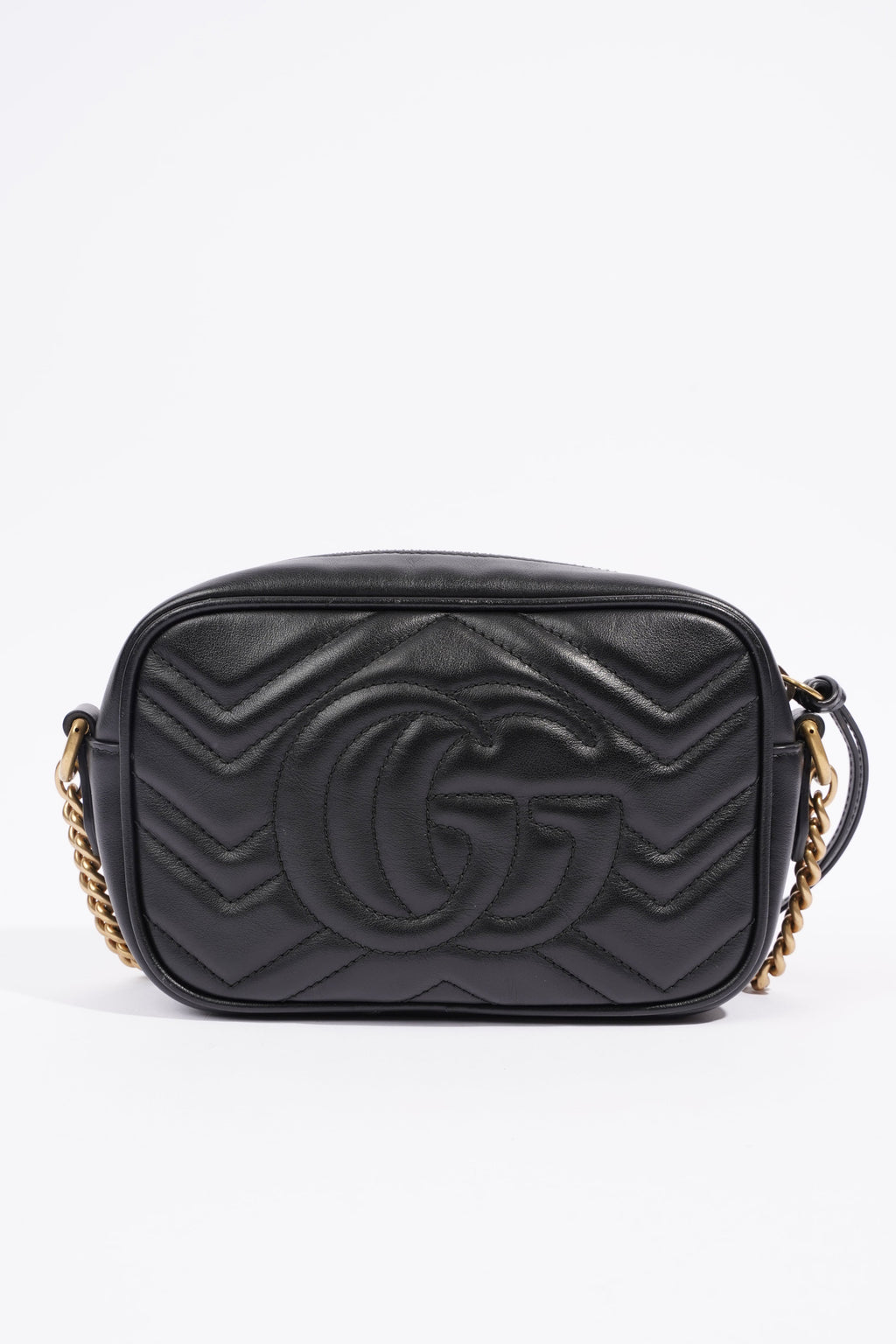 Gucci Marmont Zip Black Leather Mini