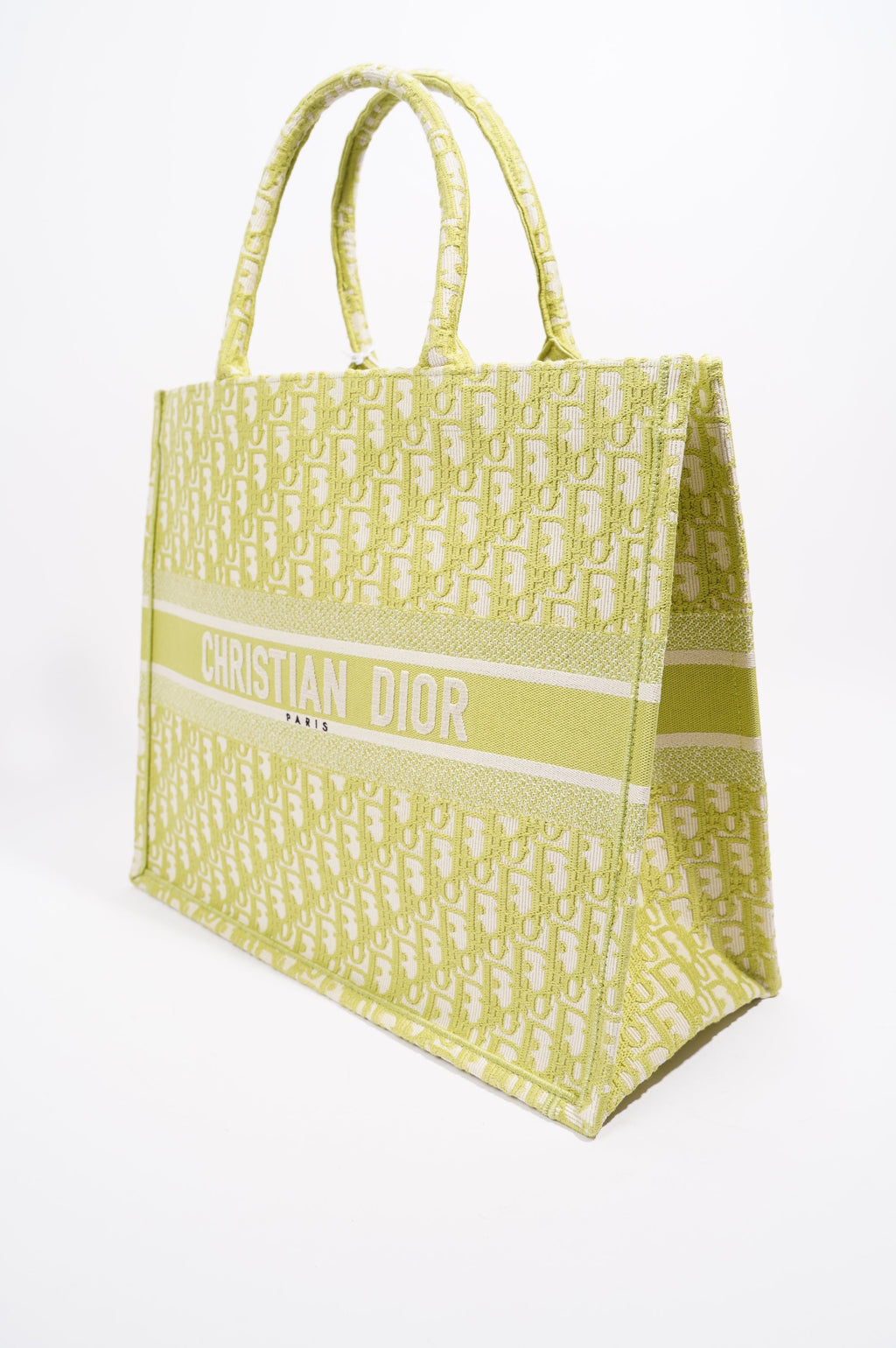 Christian Dior Womens Oblique Book Tote Green Large