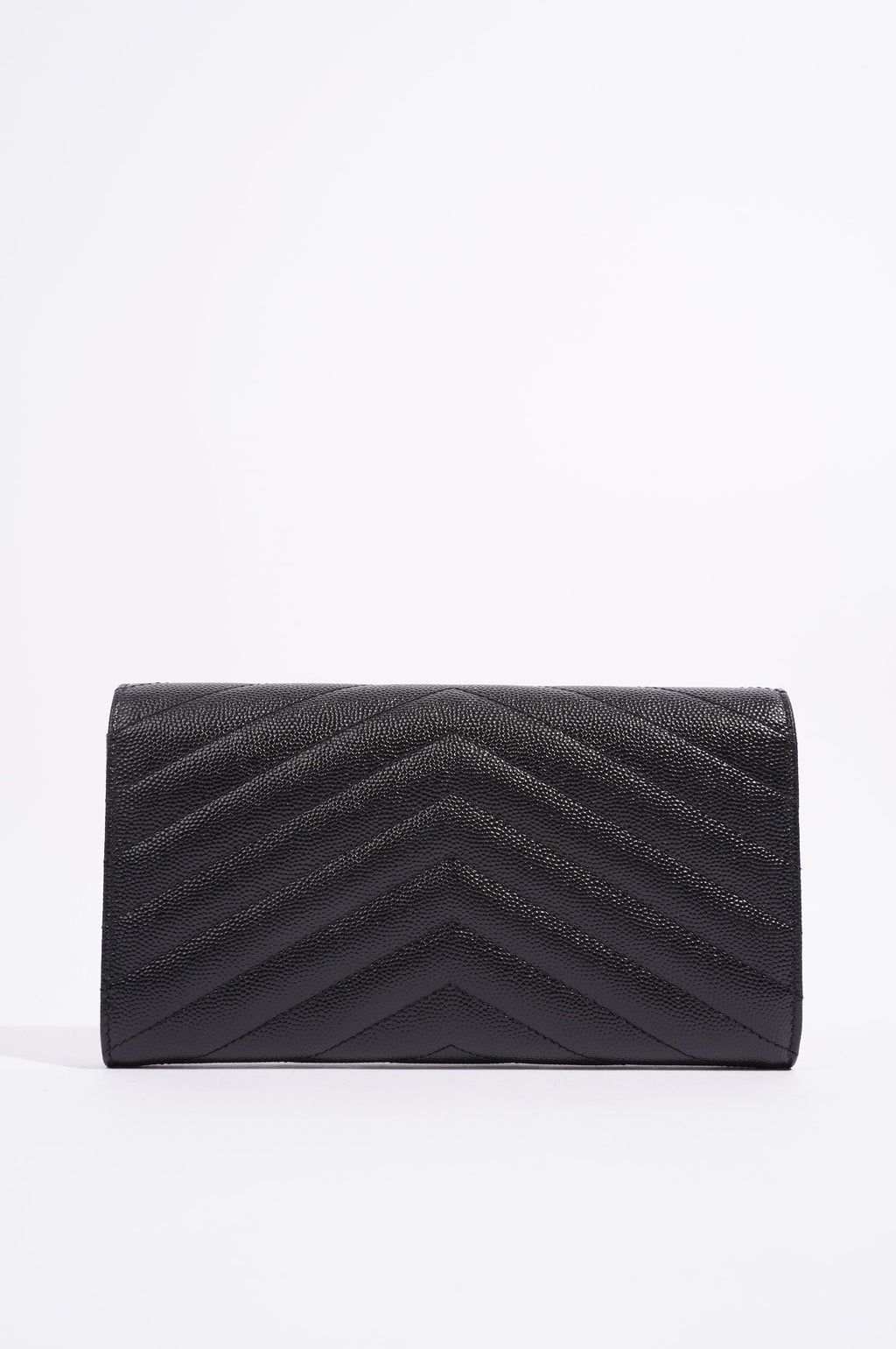 Saint Laurent Womens Cassandre Wallet Black / Gold Matelasse Large