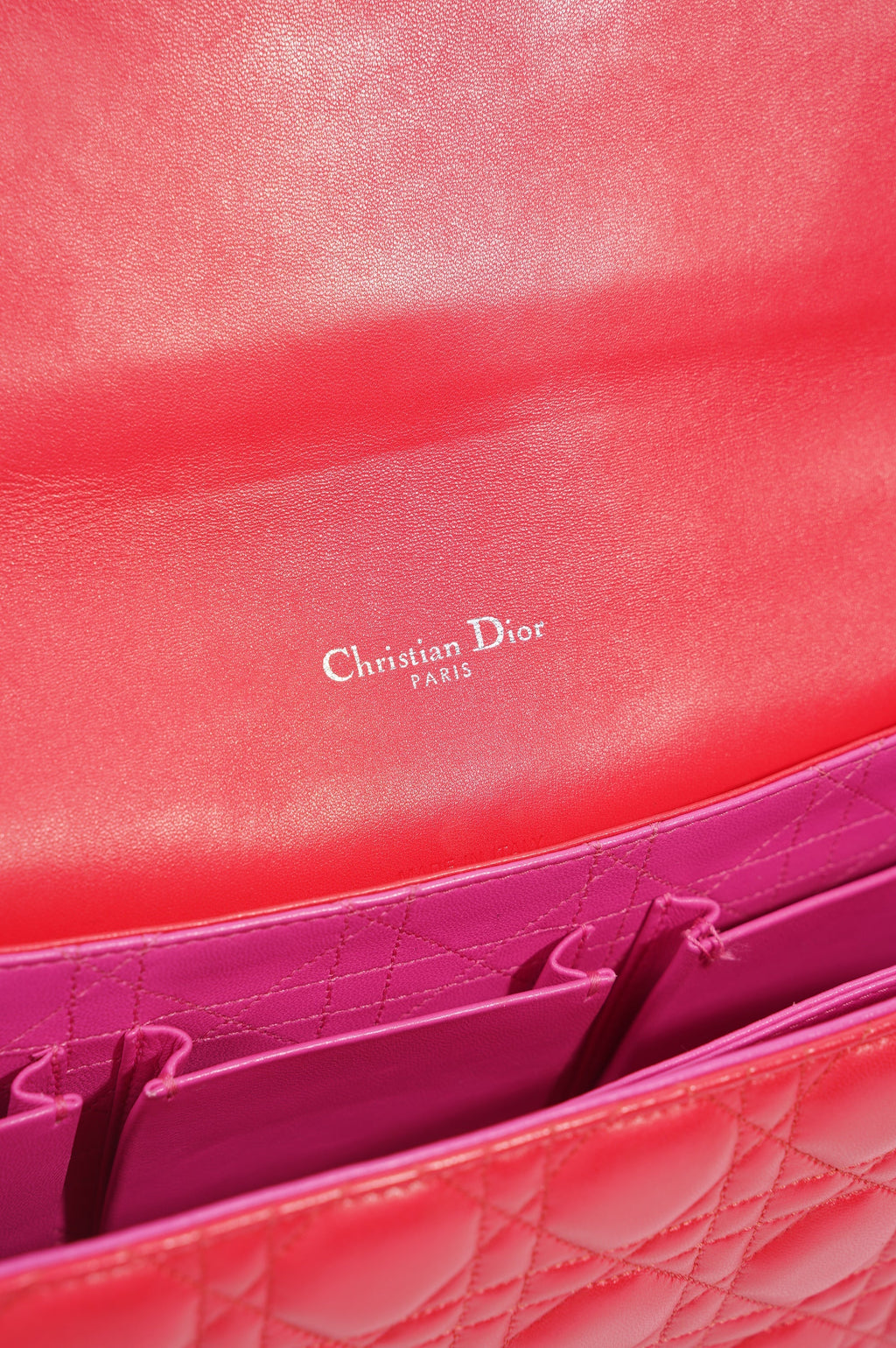 Christian Dior Womens New Lock Bag Leather Fuchsia