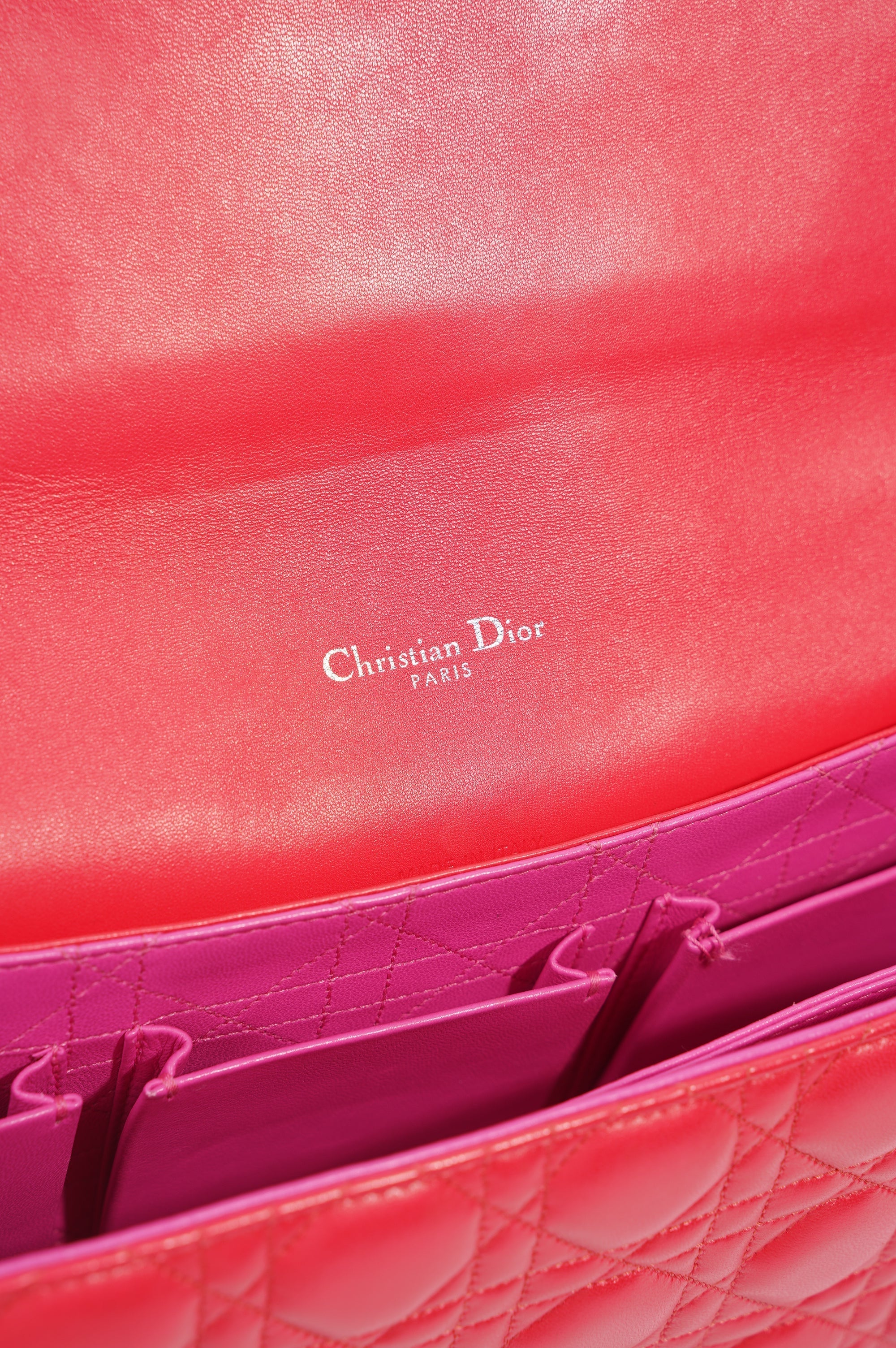 Christian Dior Womens New Lock Bag Leather Fuchsia