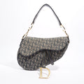 Christian Dior Saddle Bag Navy Oblique