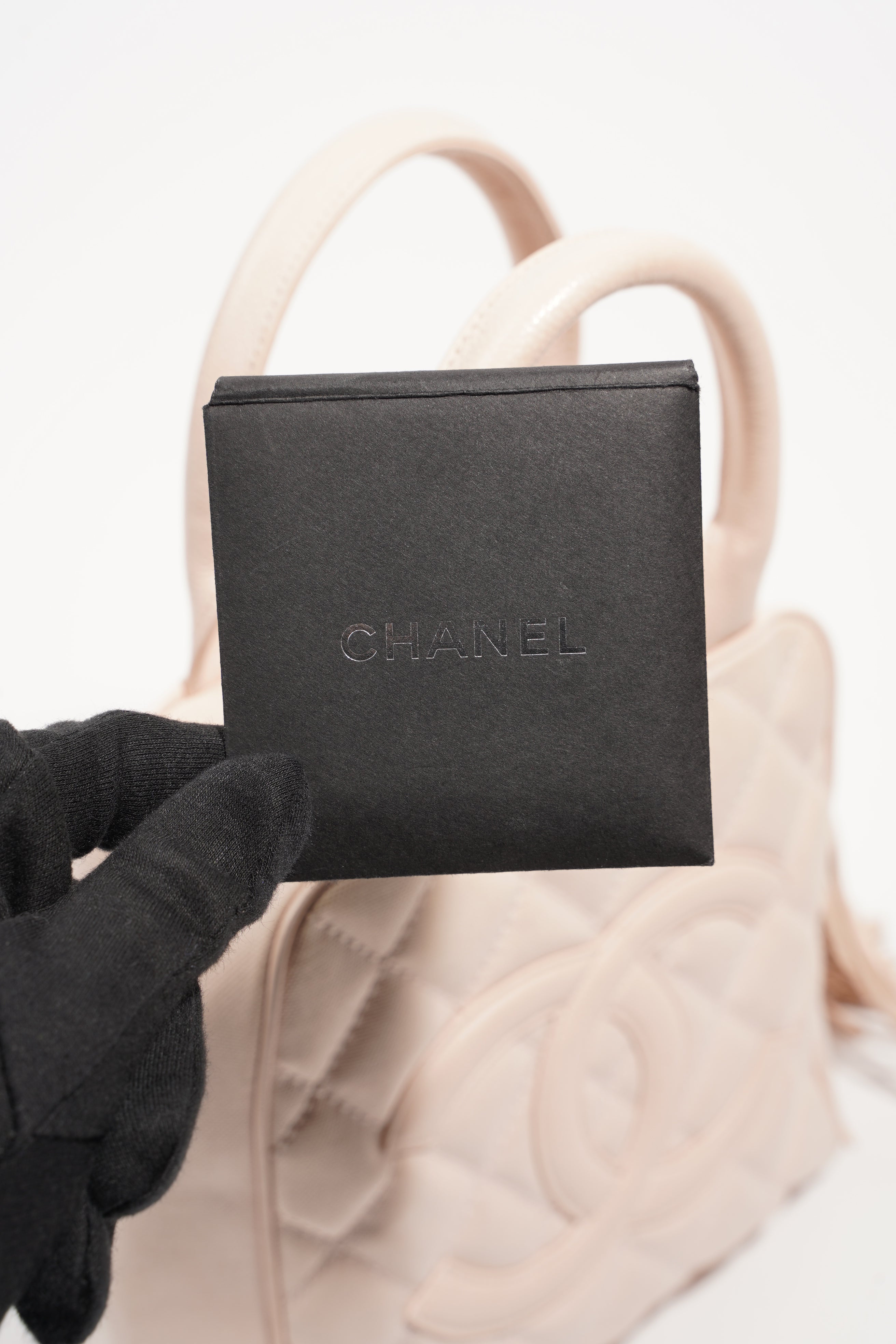 Chanel Womens Lambskin Hobo Tassel Bag Pink Small