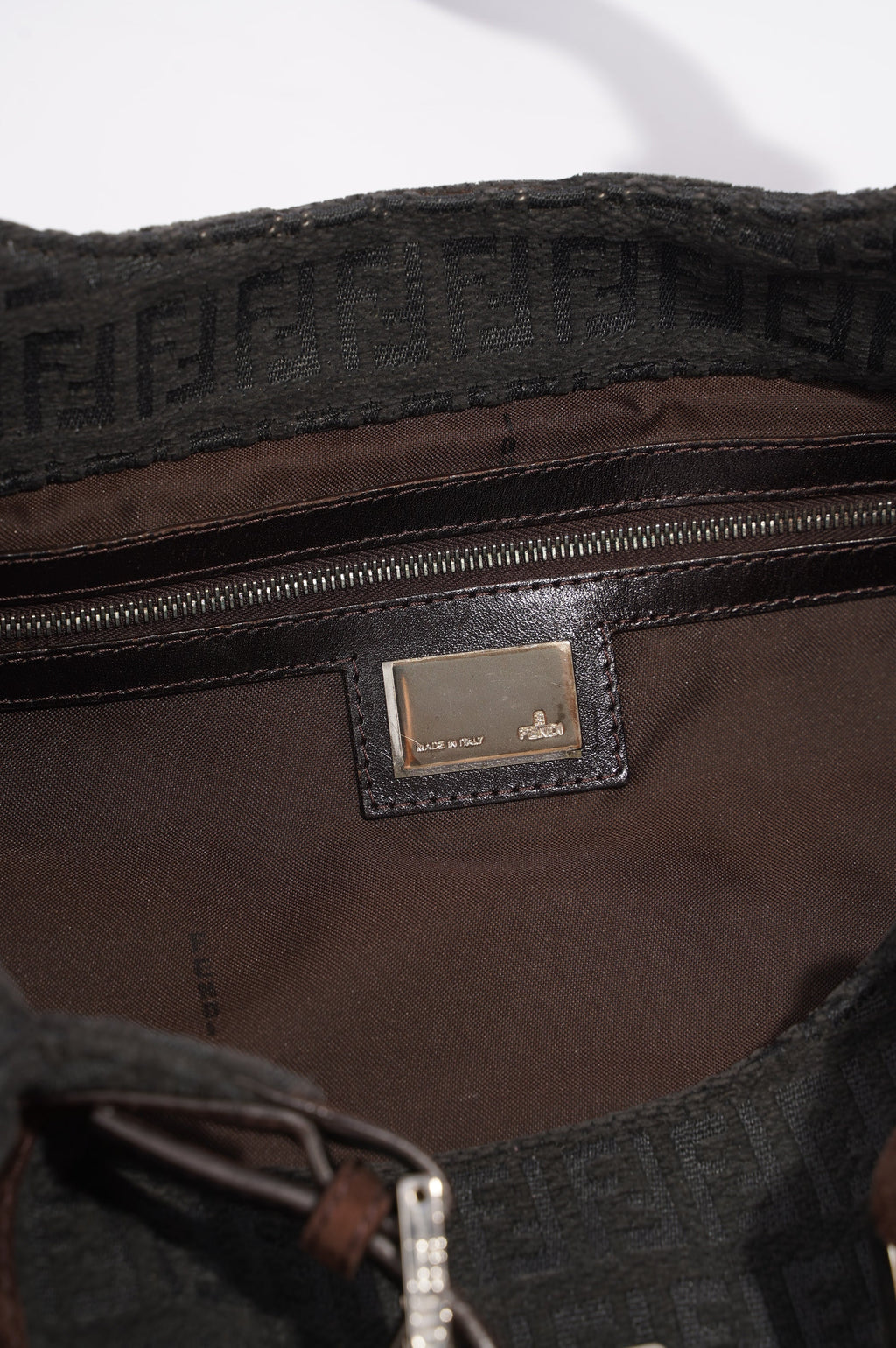Fendi Zucchino Shoulder Bag Grey
