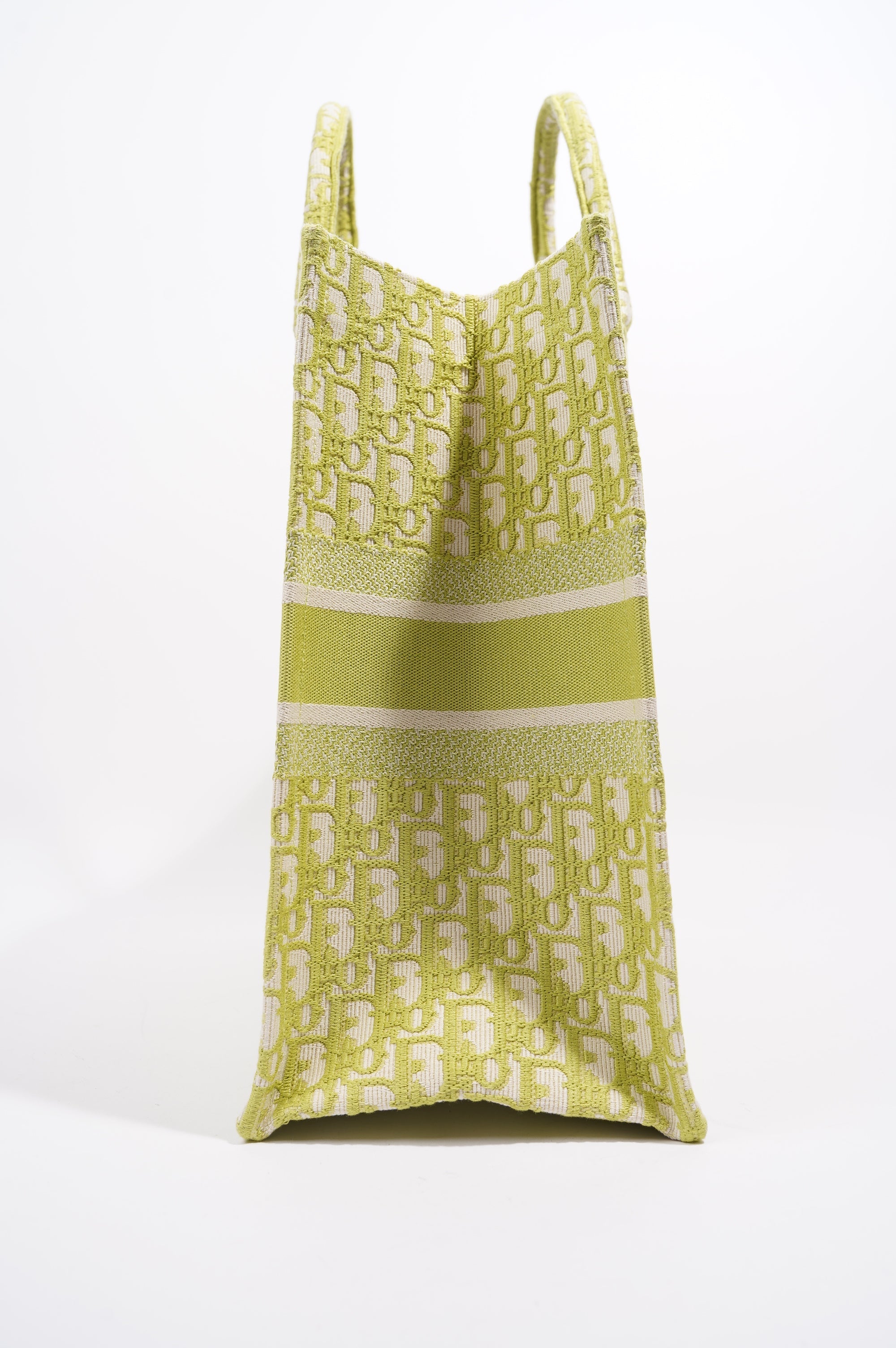 Christian Dior Womens Oblique Book Tote Green Large