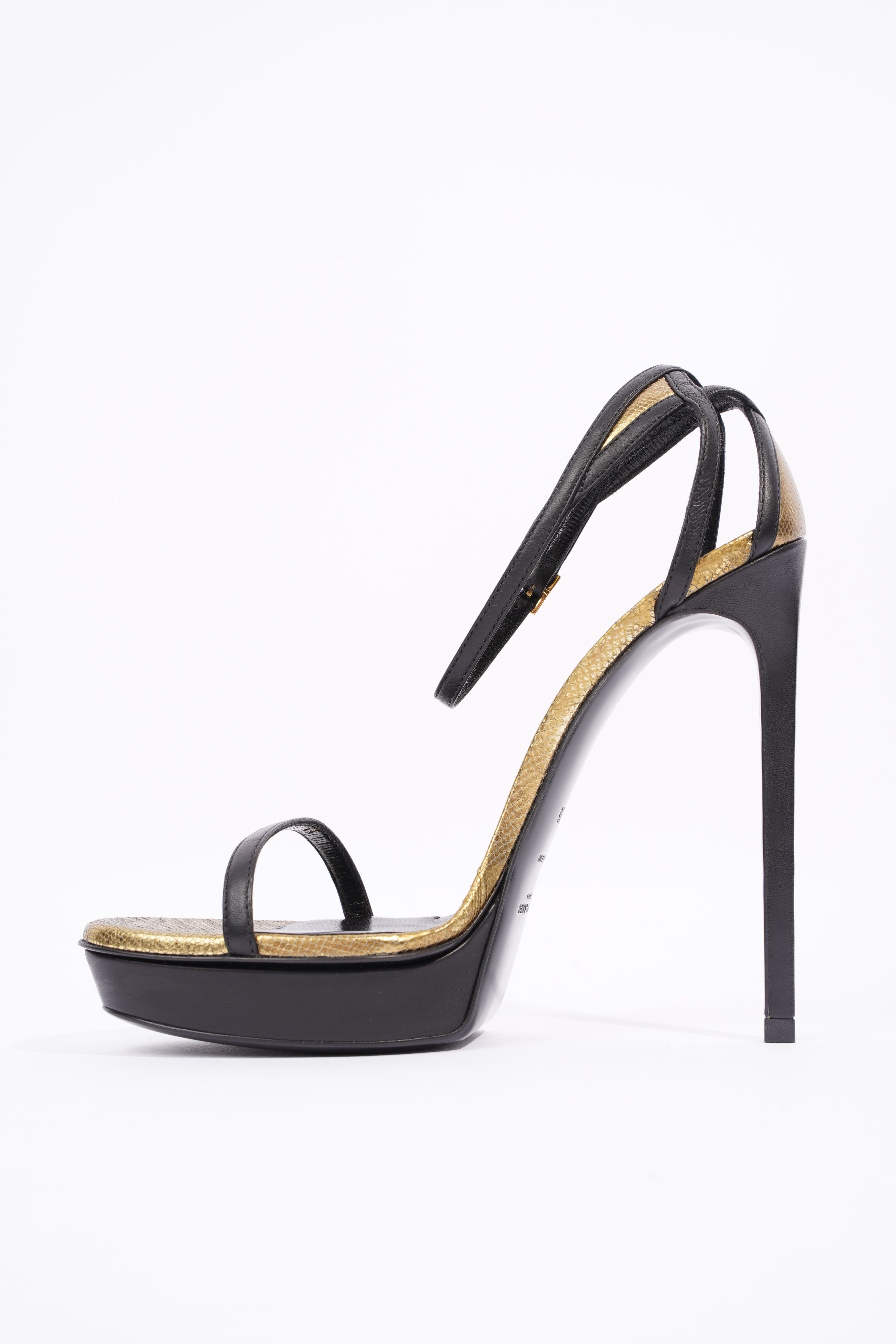 Saint Laurent Womens Janis 105 Gold / Black EU 38 / UK 5
