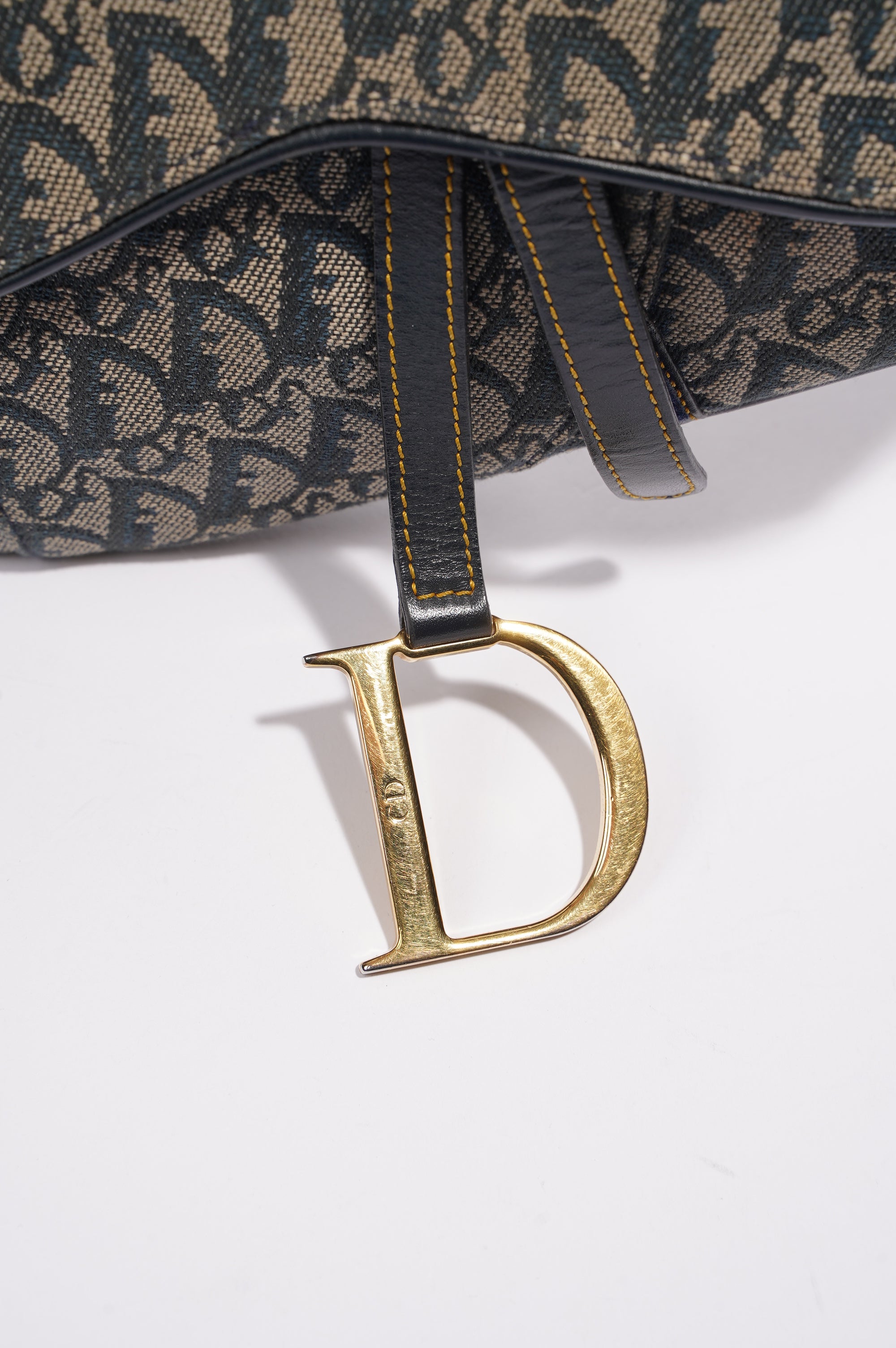 Christian Dior Saddle Bag Navy Oblique