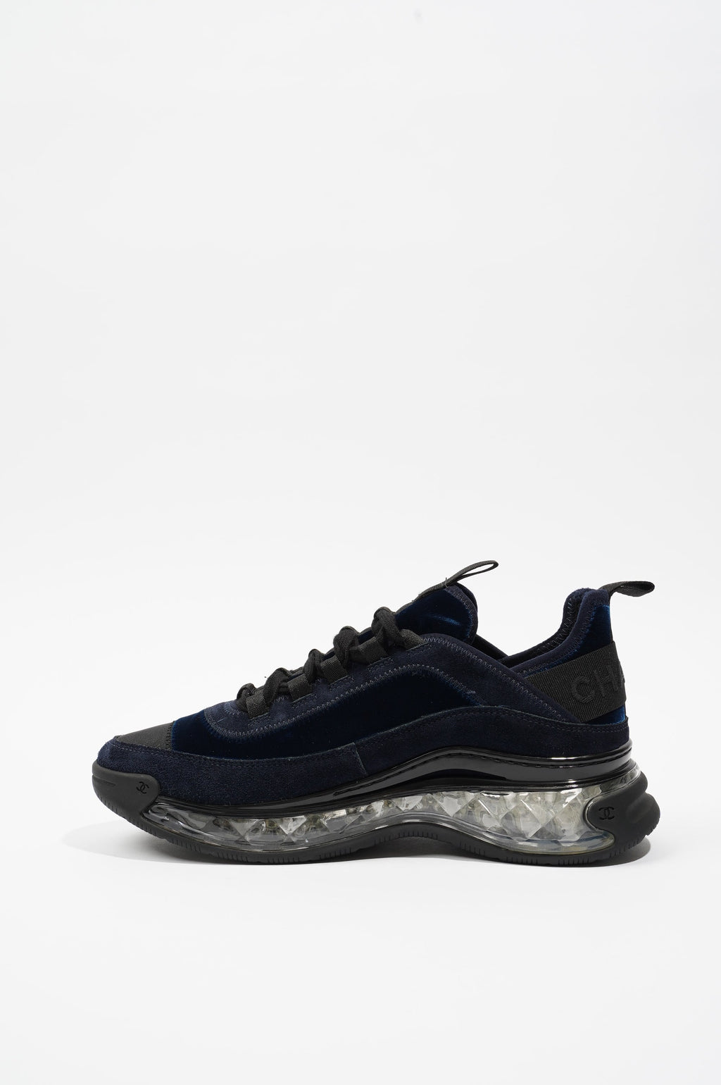Chanel Womens CC Logo Navy Bubble EU 38.5 / UK 5.5