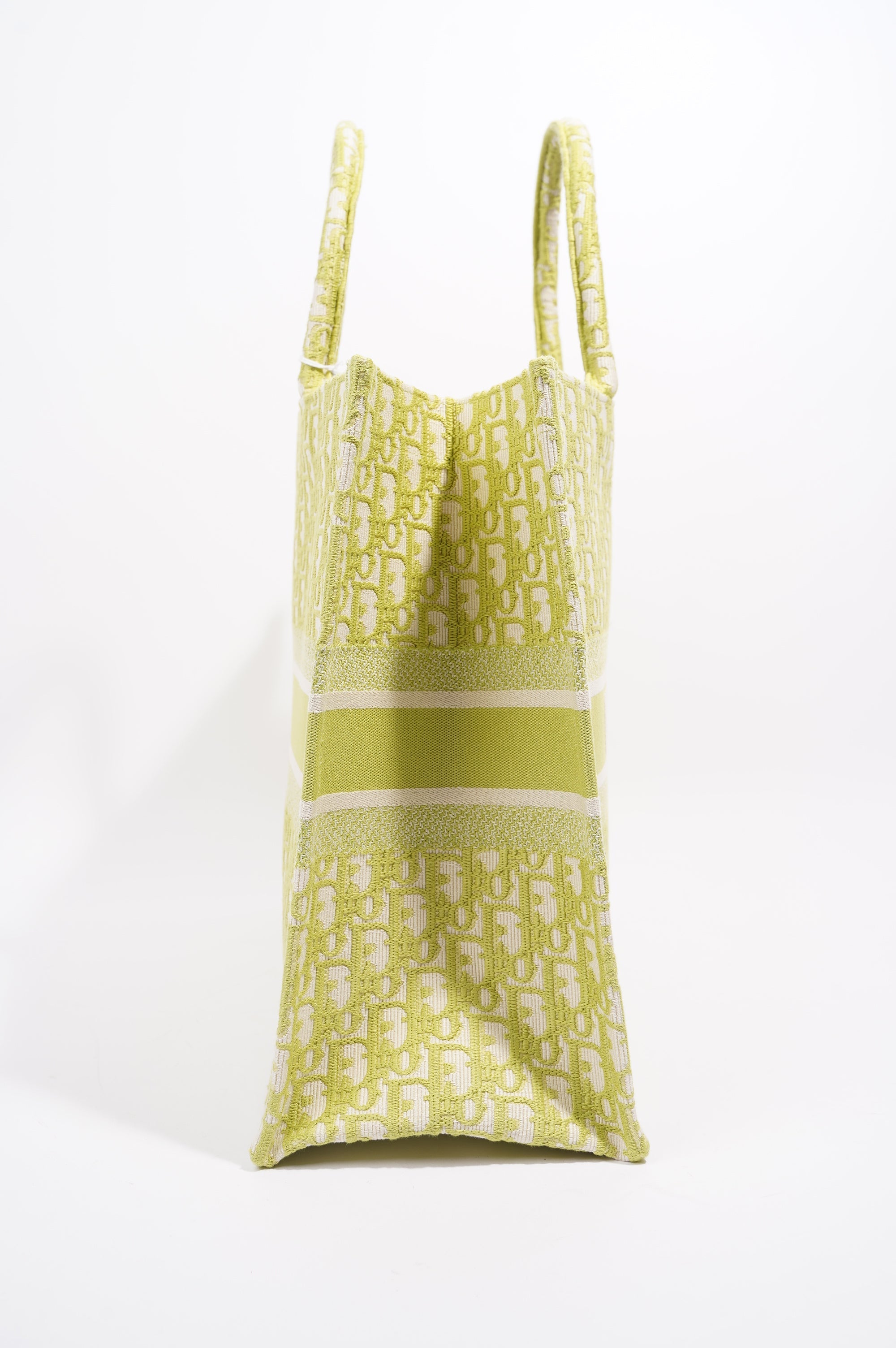 Christian Dior Womens Oblique Book Tote Green Large