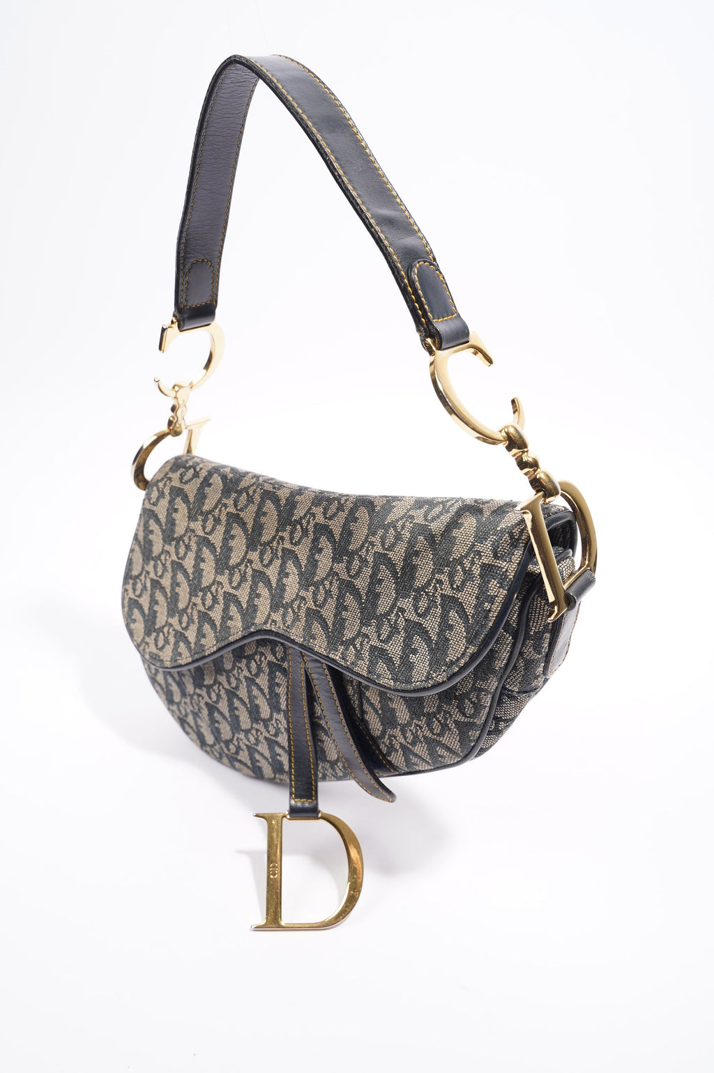 Christian Dior Saddle Bag Navy Oblique