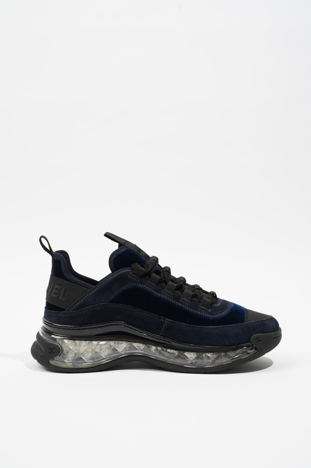 Chanel Womens CC Logo Navy Bubble EU 38.5 / UK 5.5