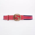 Gucci Womens Interlocking Belt Pink / Red / Purple 95cm - 38"
