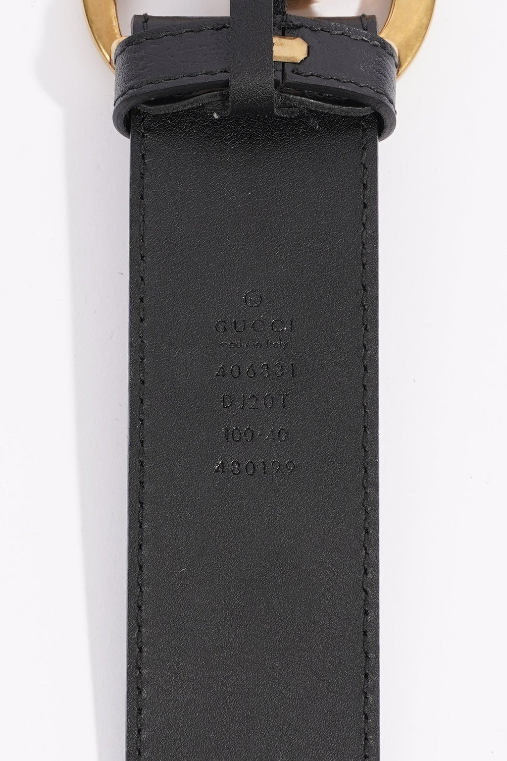 Gucci Womens Marmont GG Belt Black Leather 100 - 40"