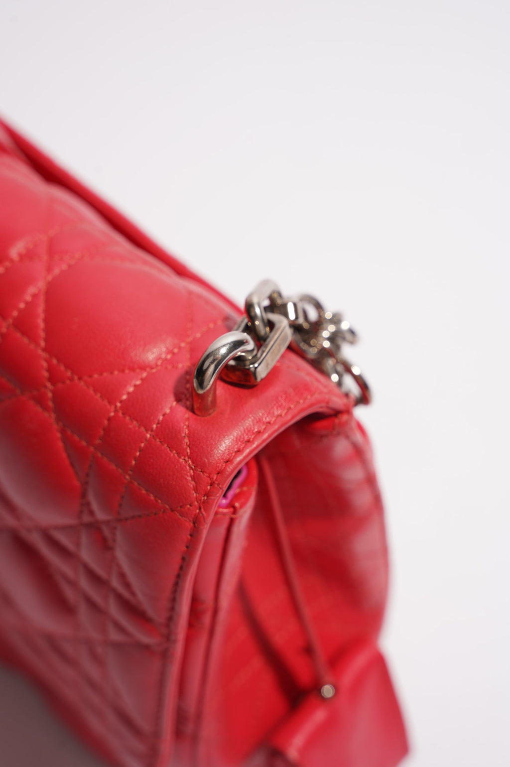 Christian Dior Womens New Lock Bag Leather Fuchsia