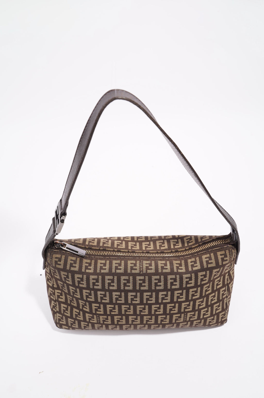 Fendi Womens Zucchino Bag Monogram Canvas