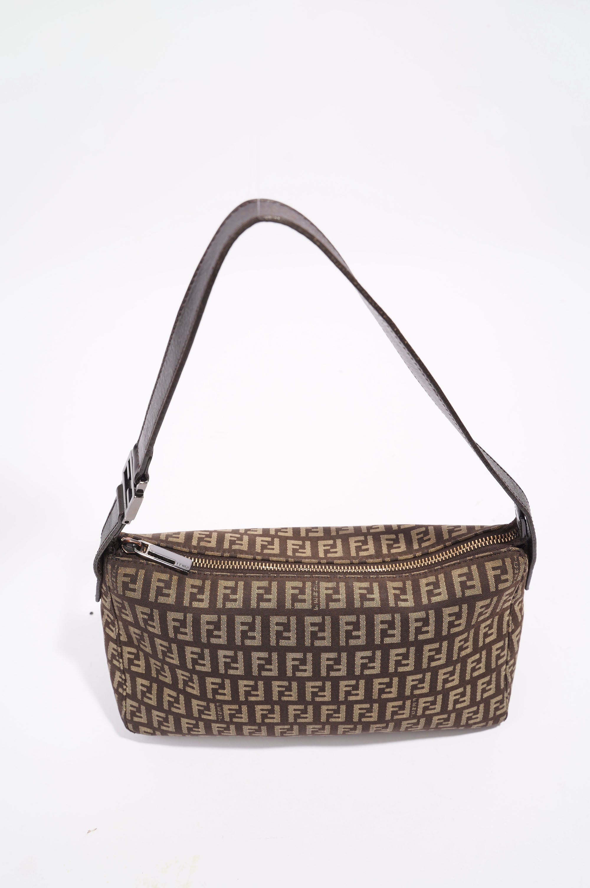 Fendi Womens Zucchino Bag Monogram Canvas