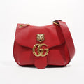 Gucci Womens GG Marmont Animalier Flap Crossbody