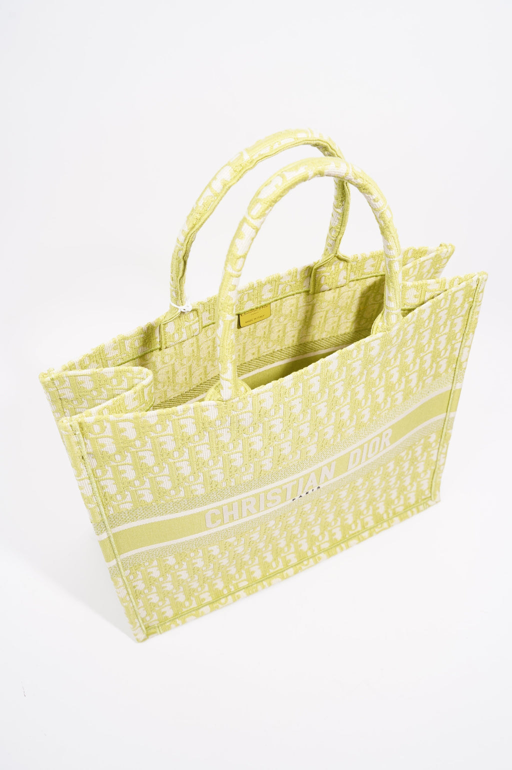 Christian Dior Womens Oblique Book Tote Green Large