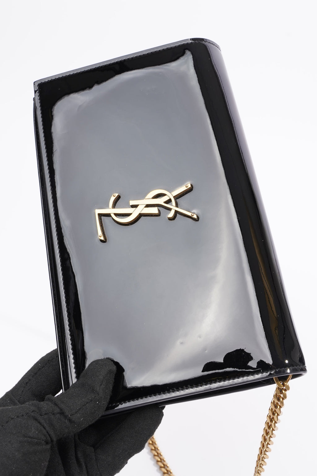 Saint Laurent Kate Black Patent Leather Medium