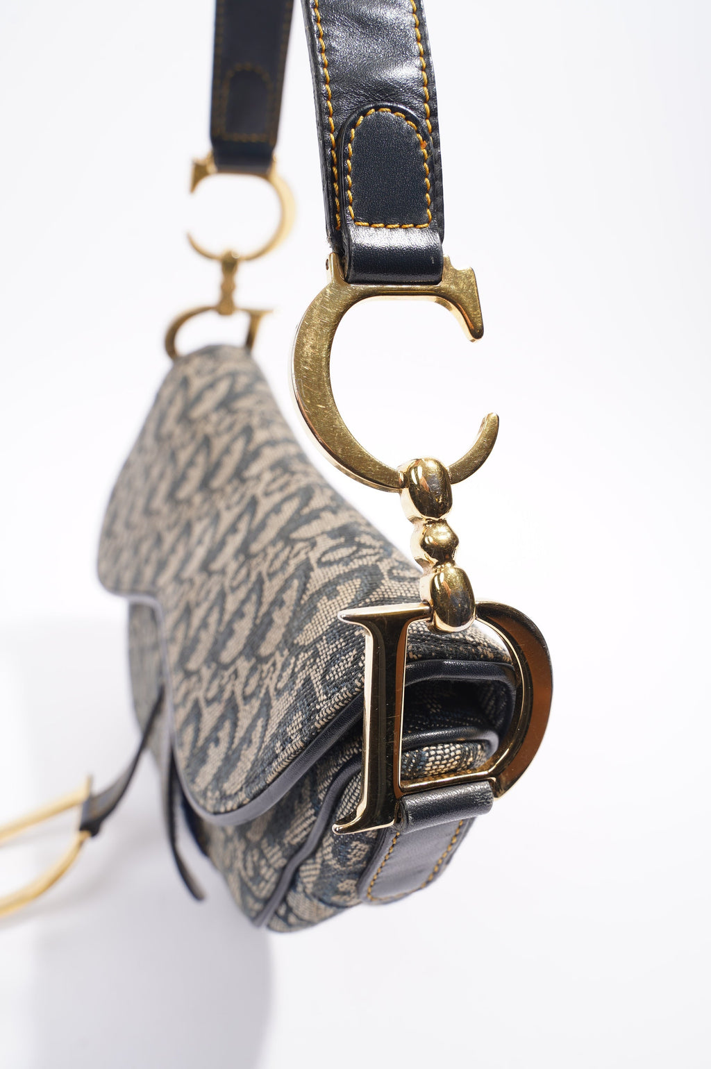Christian Dior Saddle Bag Navy Oblique