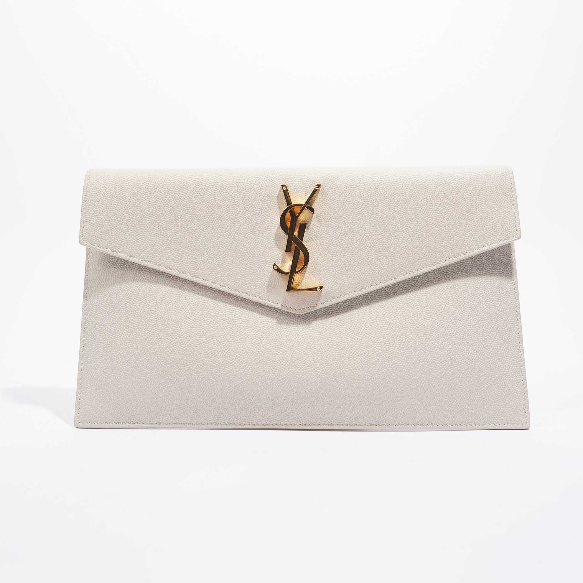 Saint Laurent Womens Uptown Pouch White