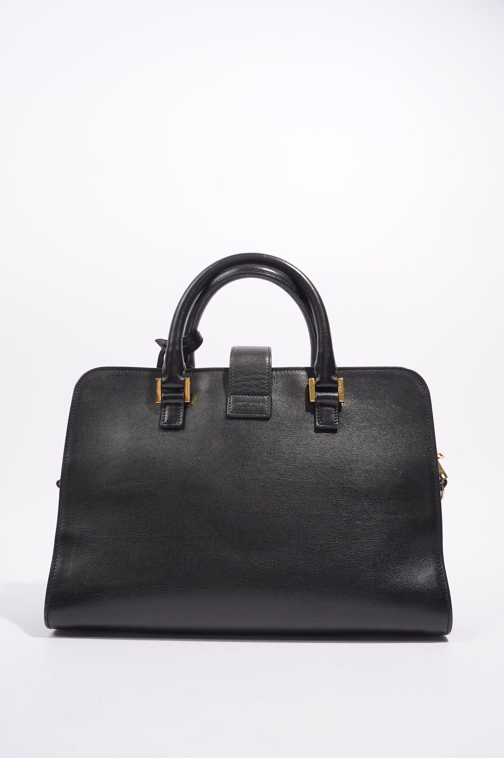 Saint Laurent Womens Cabas Black / Gold Small