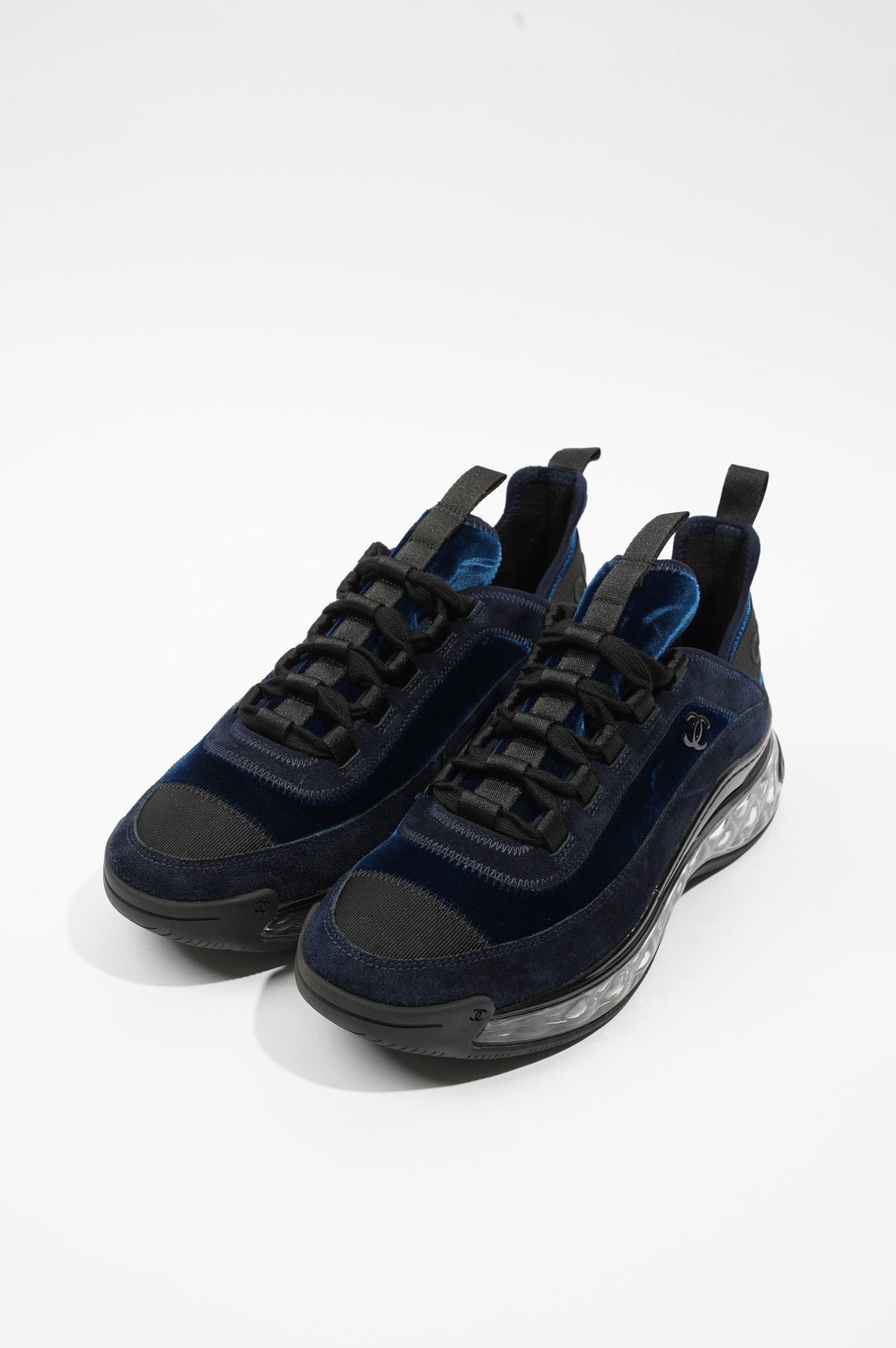 Chanel Womens CC Logo Navy Bubble EU 38.5 / UK 5.5