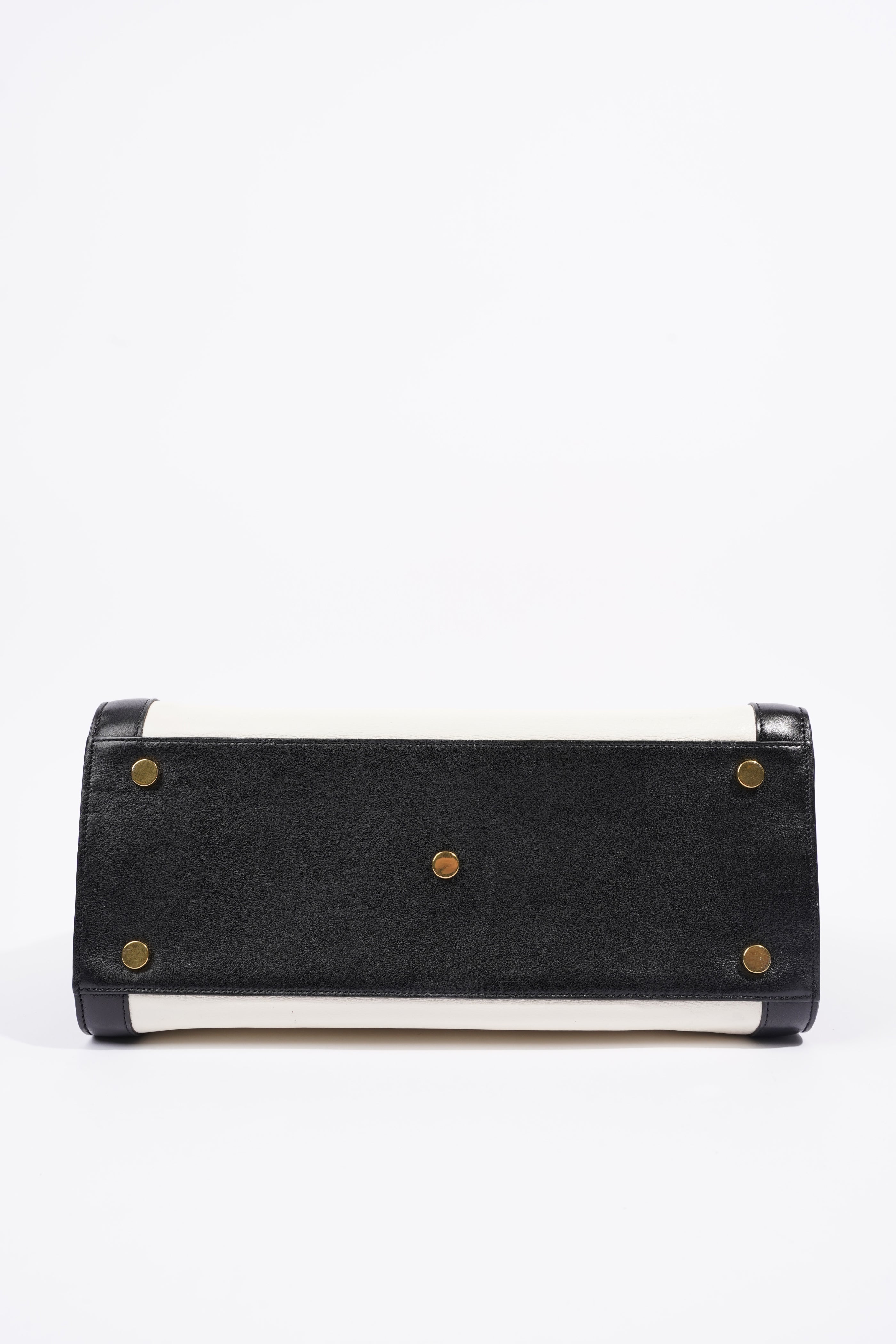 Saint Laurent Sac De Jour Bag Black / White Leather Small