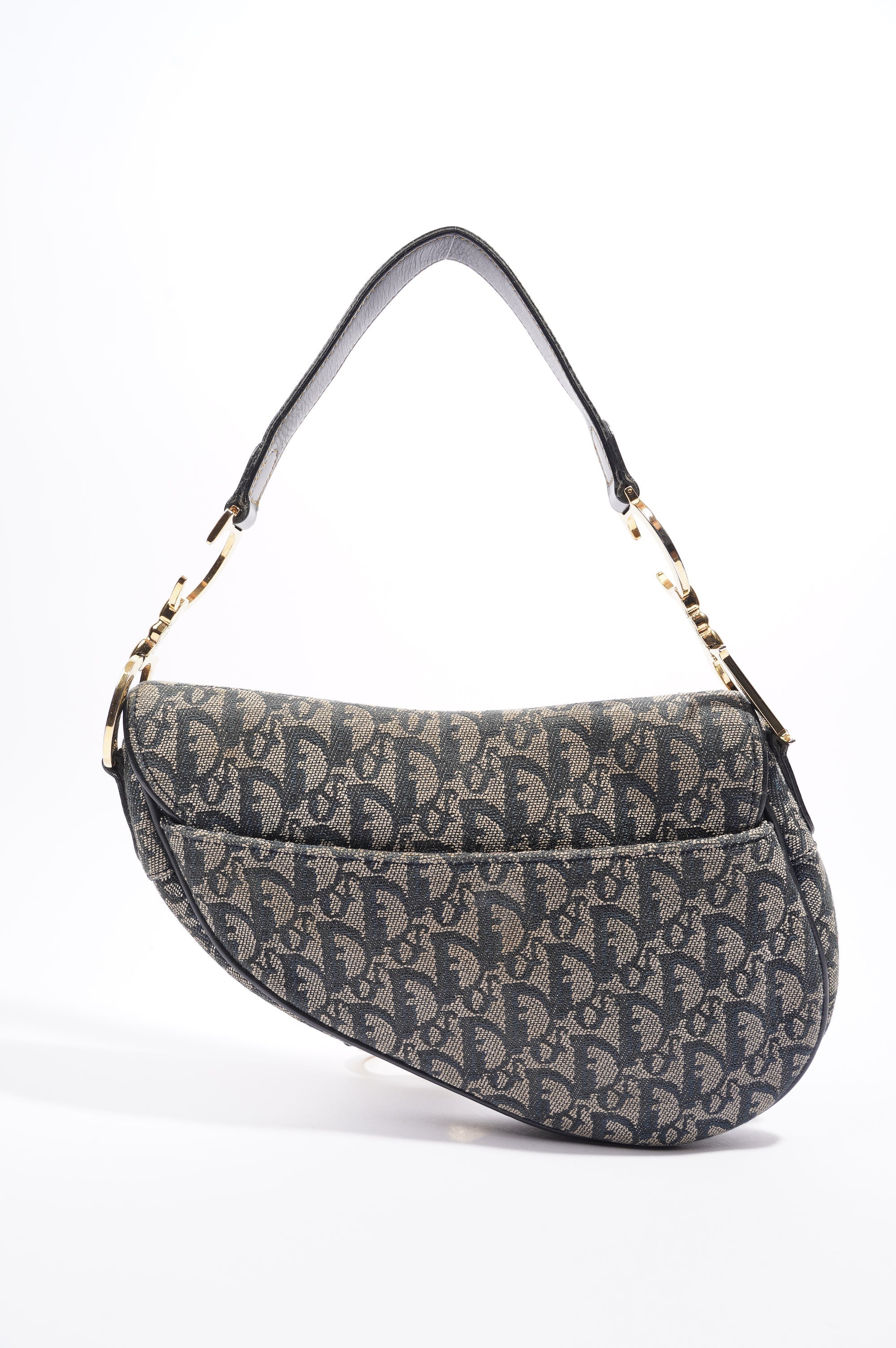 Christian Dior Saddle Bag Navy Oblique
