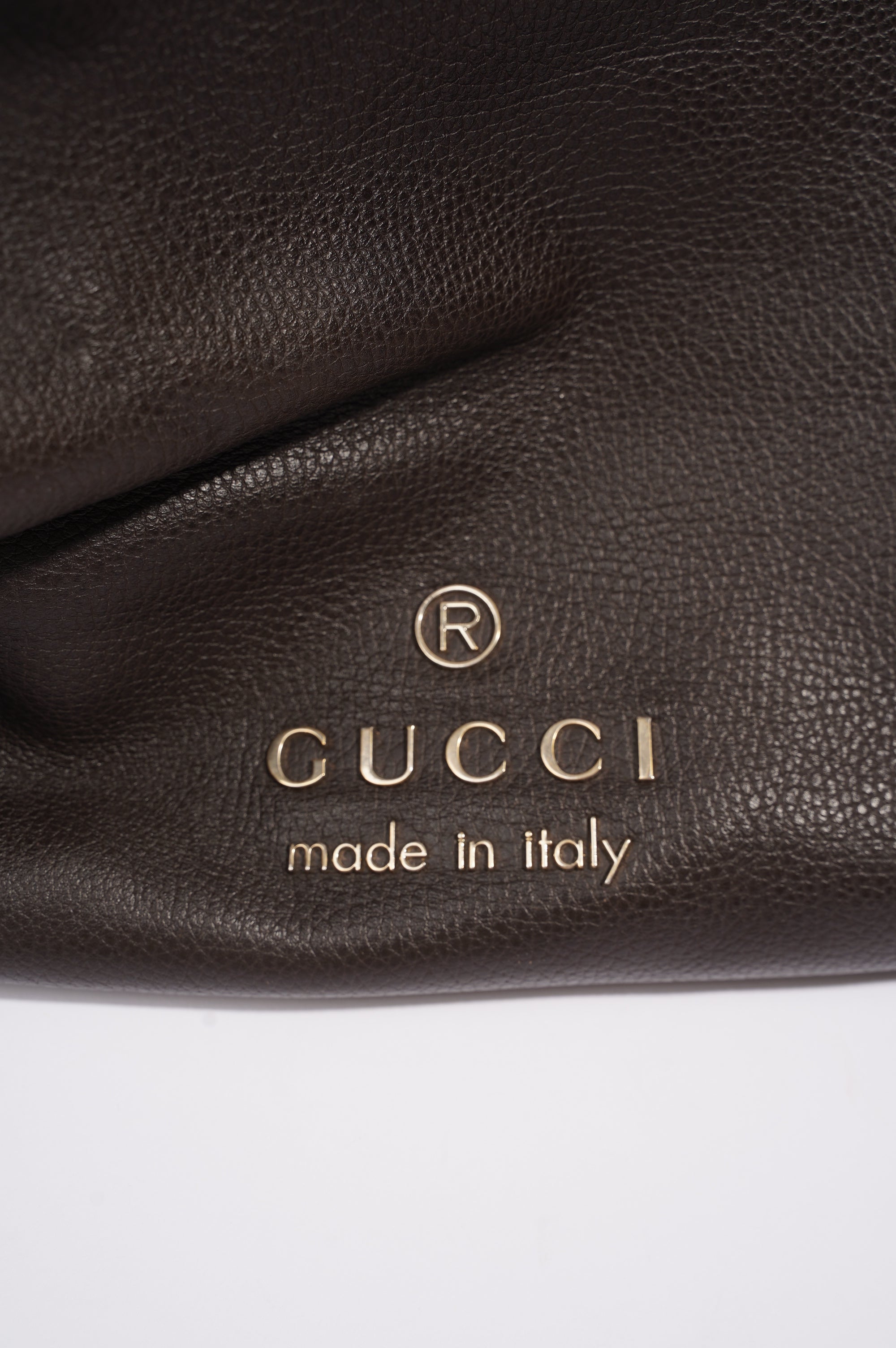 Gucci Womens Braided Handle Tote Brown Large