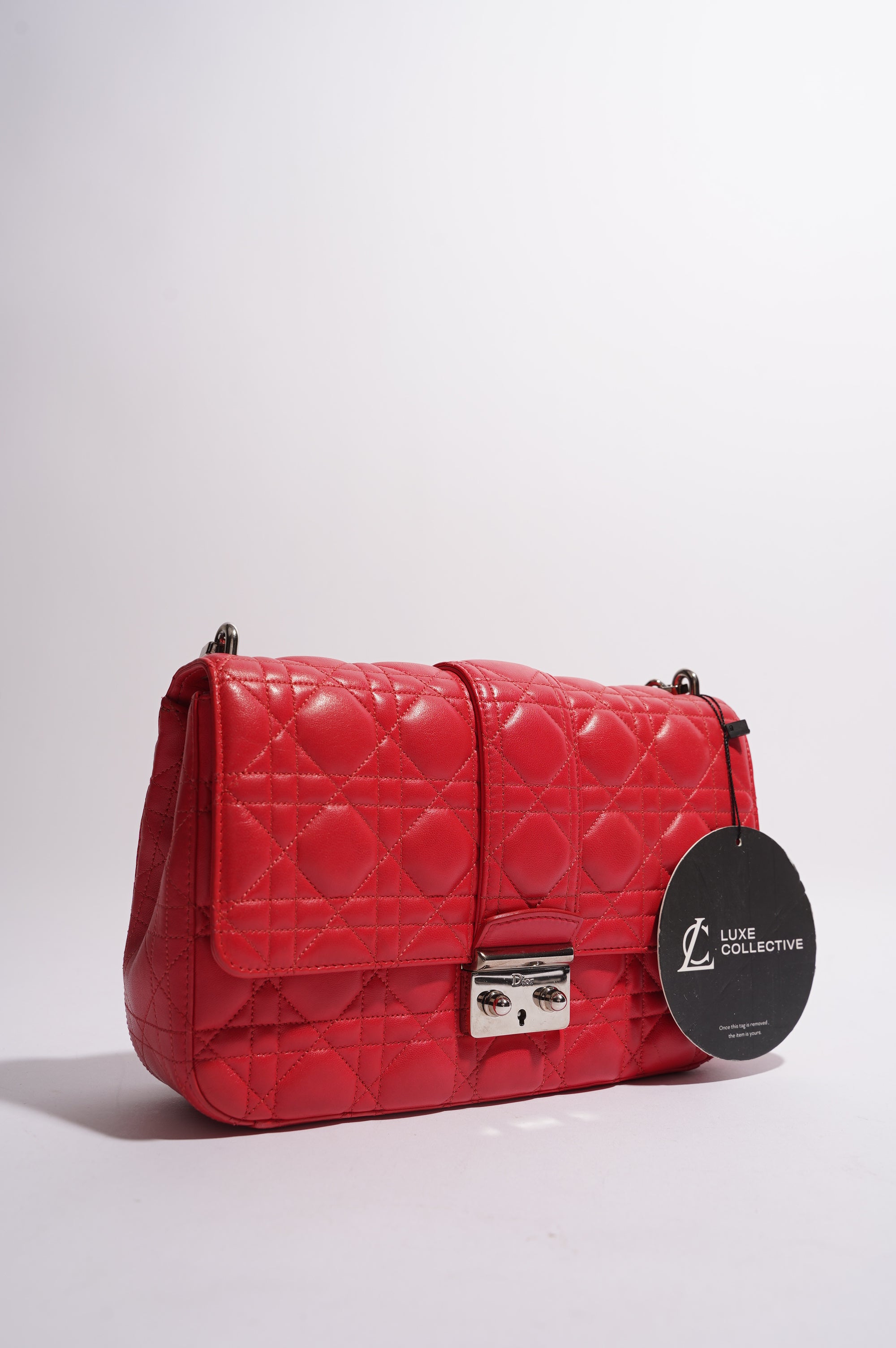 Christian Dior Womens New Lock Bag Leather Fuchsia