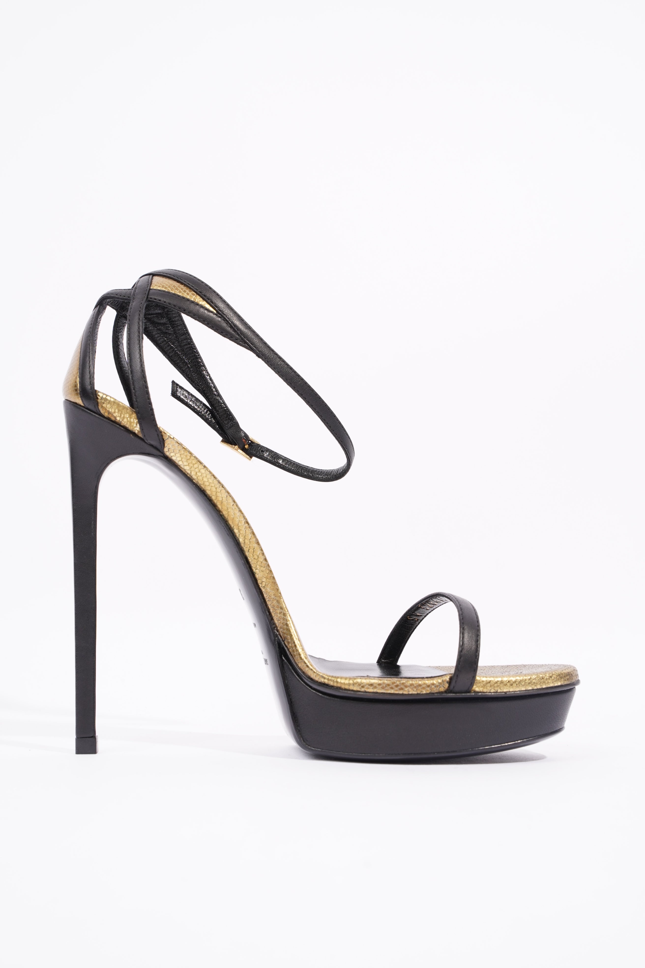 Saint Laurent Womens Janis 105 Gold / Black EU 38 / UK 5