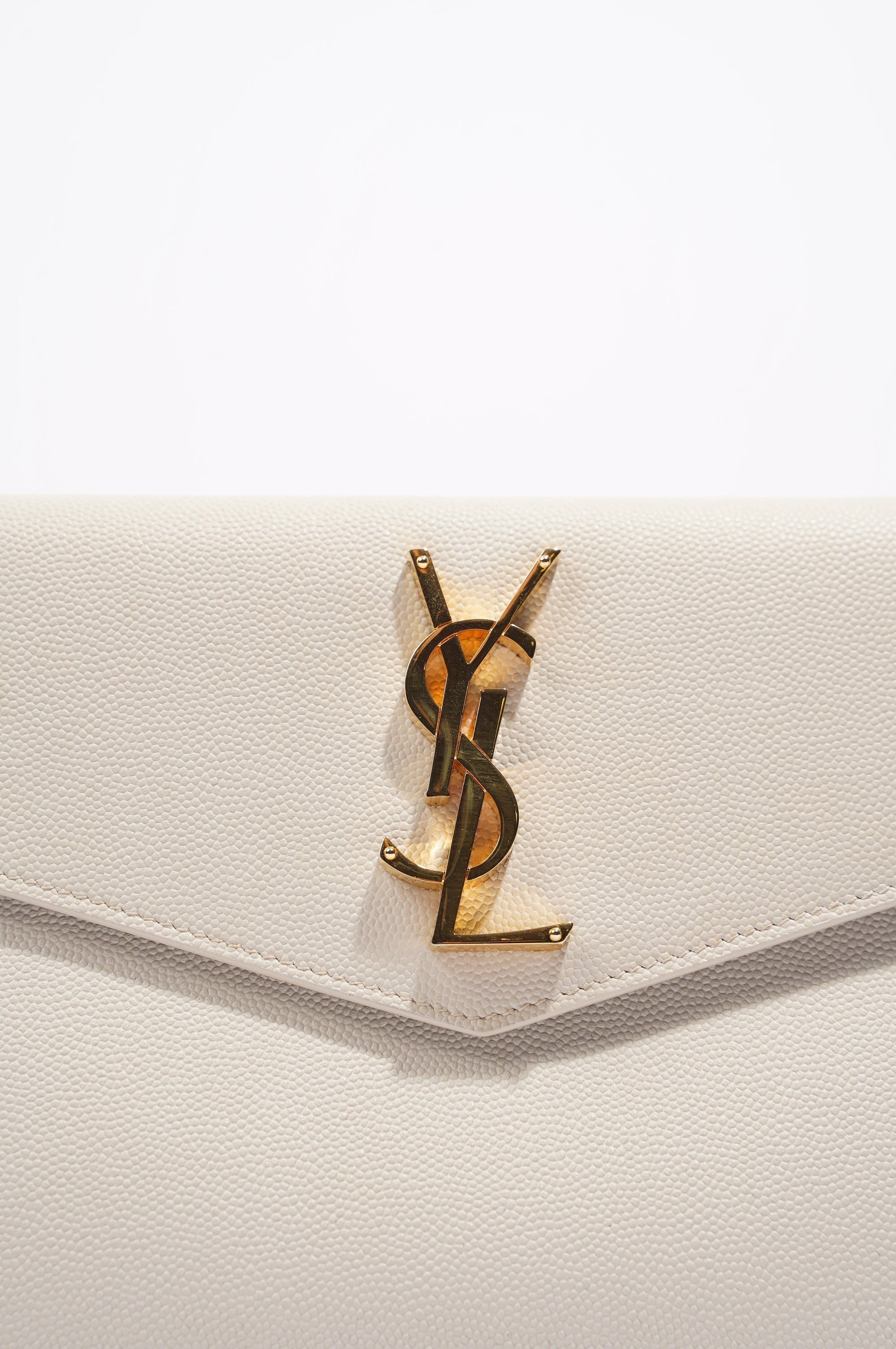 Saint Laurent Womens Uptown Pouch White