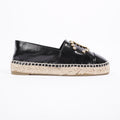 Chanel Womens Espadrilles Black Patent Leather EU 36 / UK 3