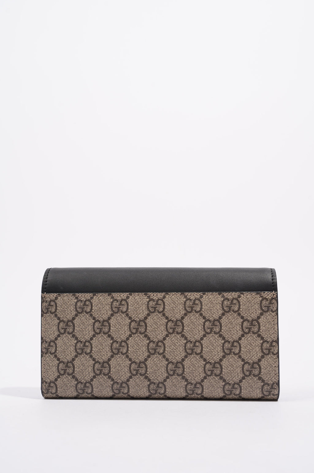 Gucci Womens Long Bi-Fold Wallet Supreme / Black