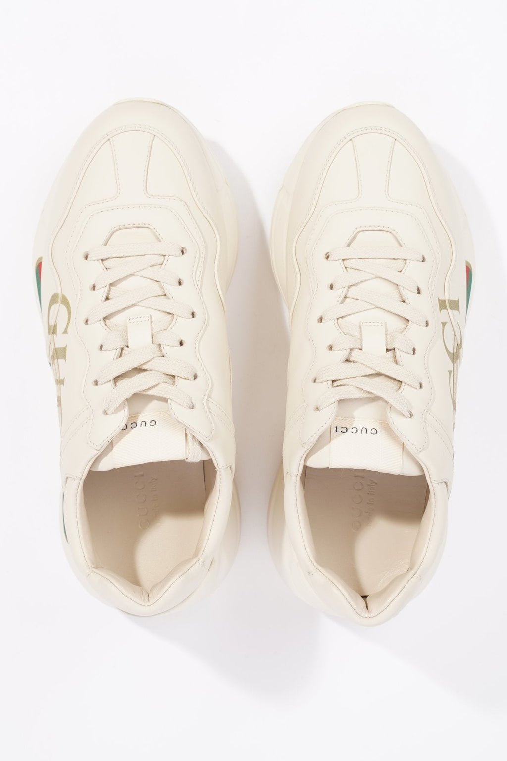 Gucci Womens Rhyton Logo Beige EU 39 / UK 6