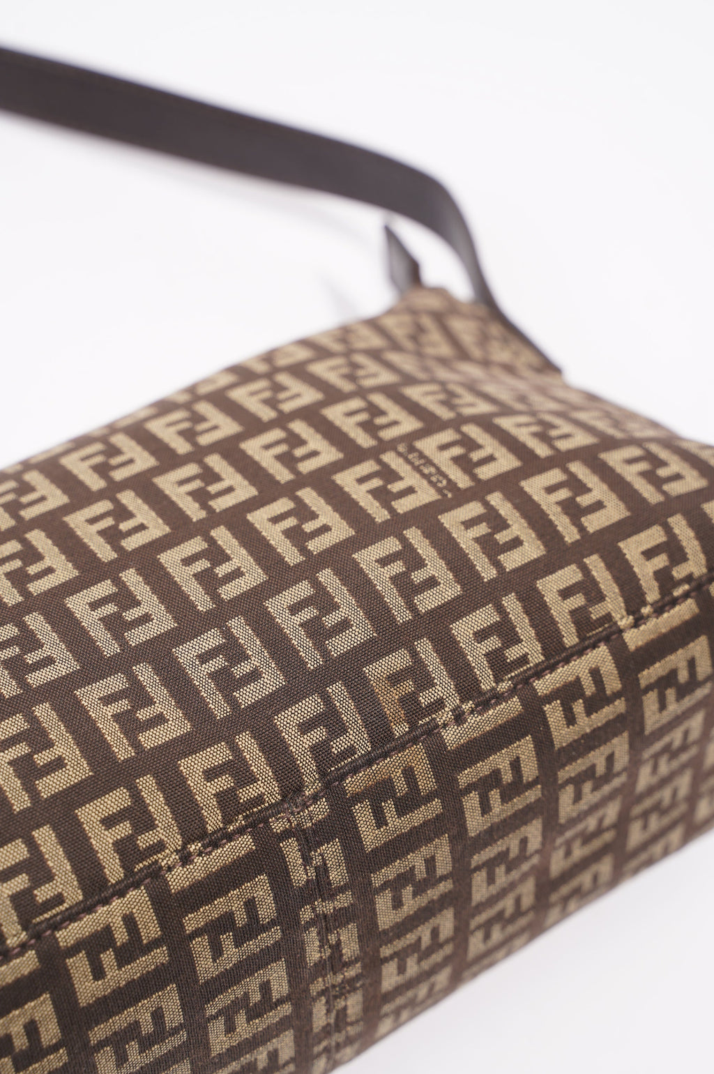 Fendi Womens Zucchino Bag Monogram Canvas