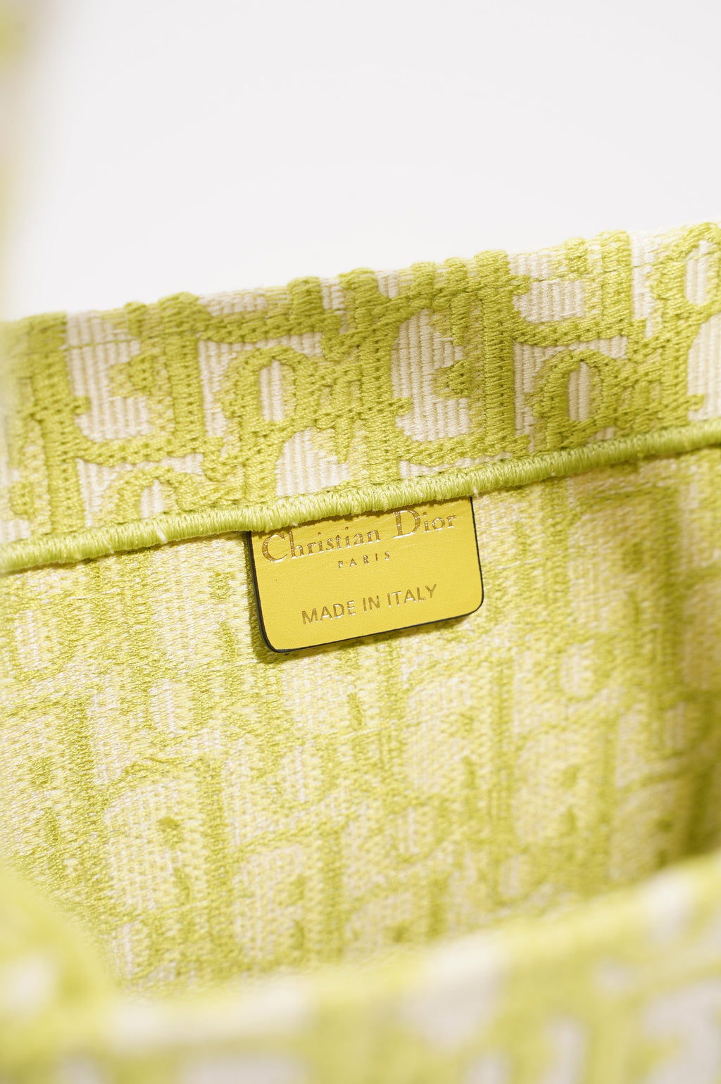 Christian Dior Womens Oblique Book Tote Green Large