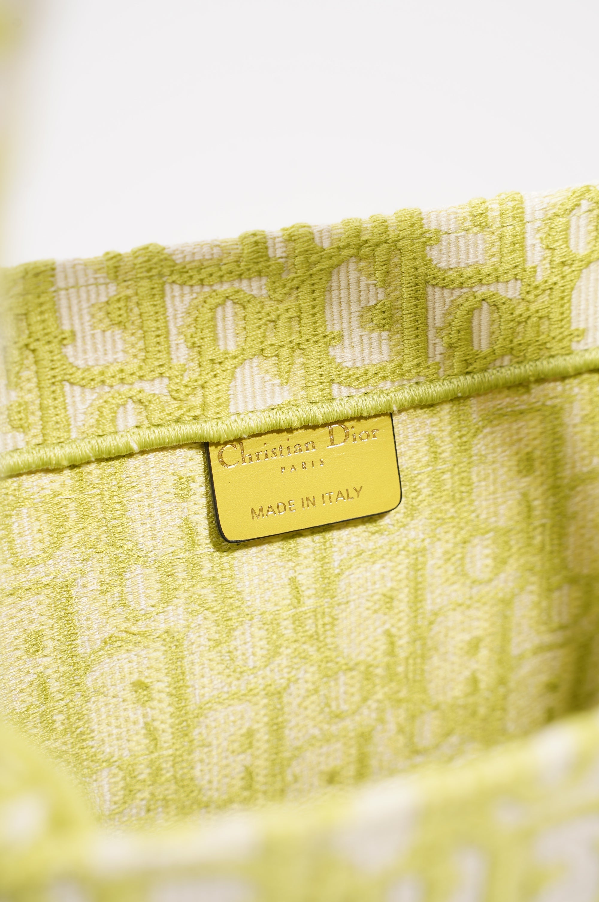 Christian Dior Womens Oblique Book Tote Green Large