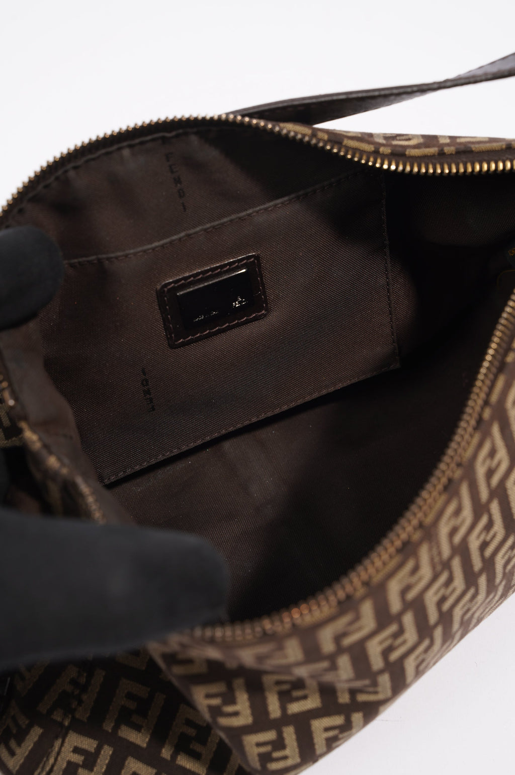 Fendi Womens Zucchino Bag Monogram Canvas