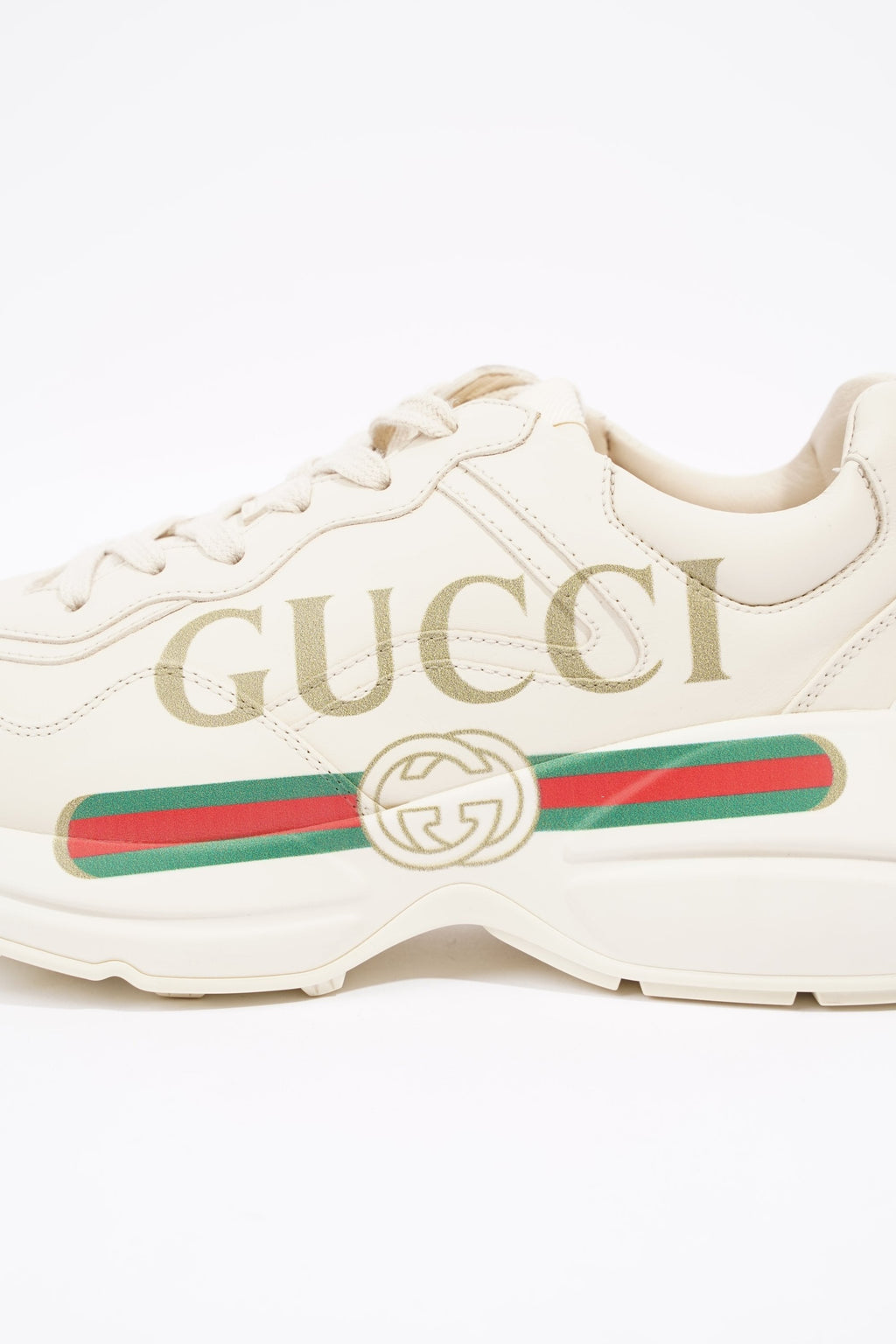 Gucci Womens Rhyton Logo Beige EU 39 / UK 6