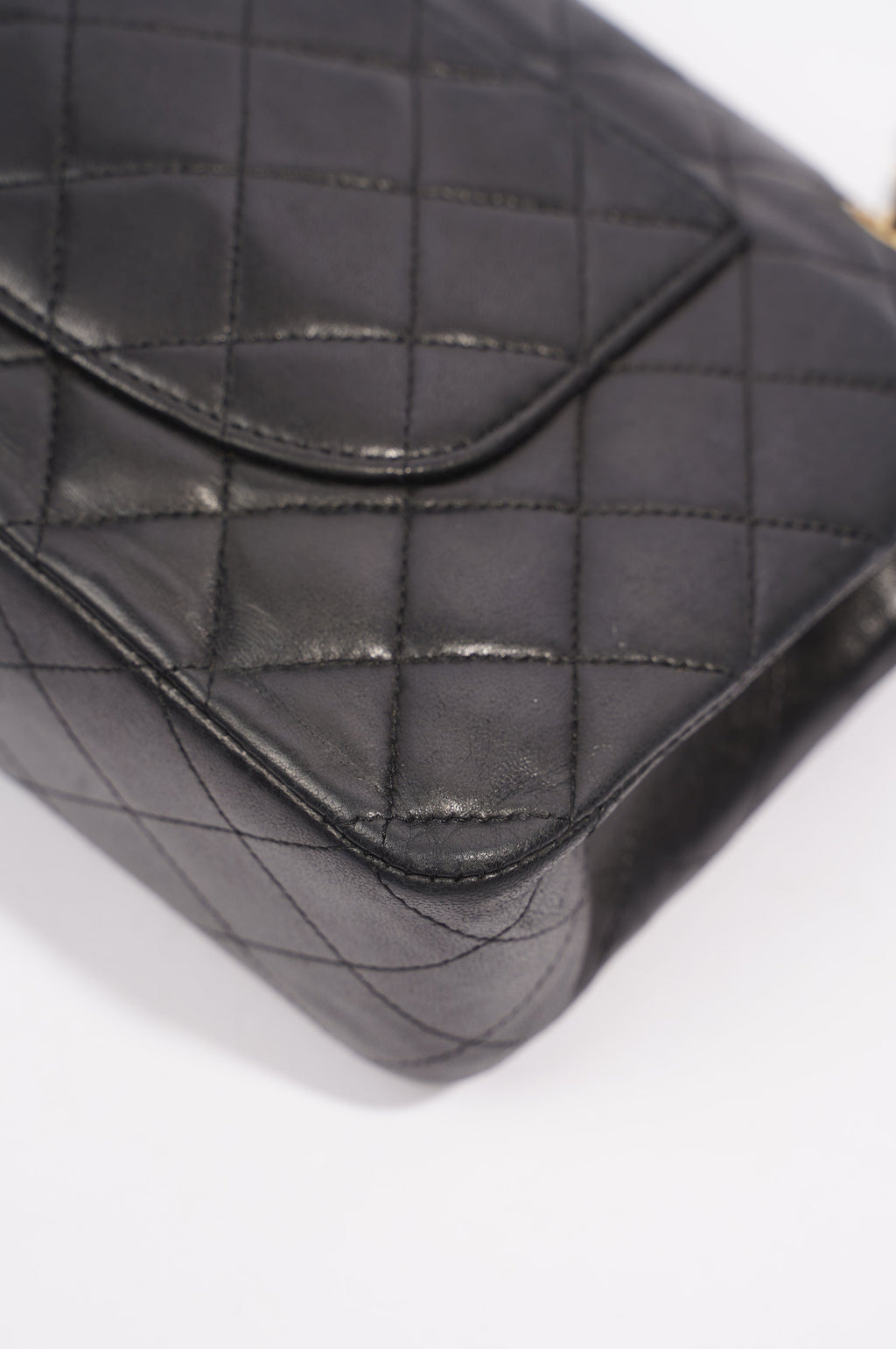 Chanel Lambskin Classic Double Flap Black Leather Medium