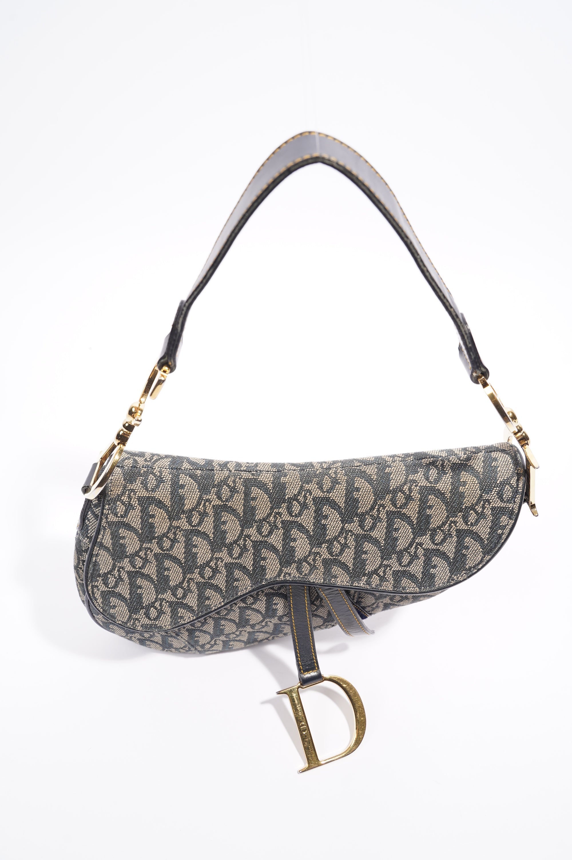 Christian Dior Saddle Bag Navy Oblique