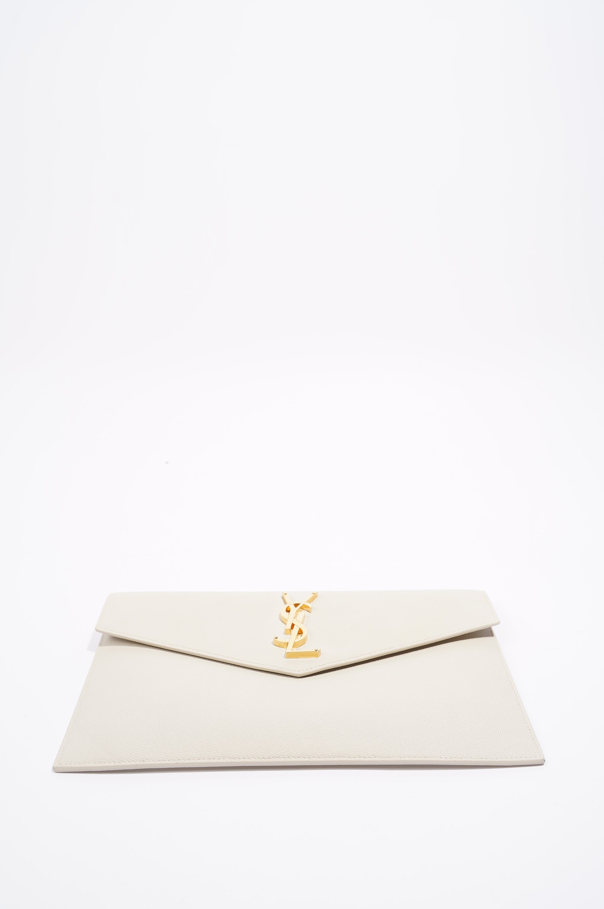 Saint Laurent Womens Uptown Pouch White